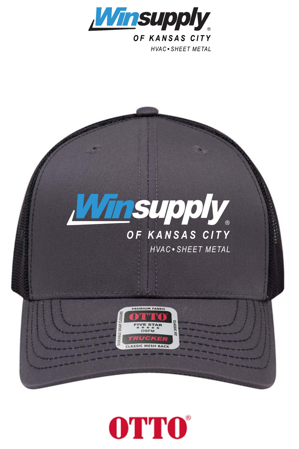 **BULK BUY SPECIAL** OTTO CAP® 6 Panel Mid Profile Mesh Back Trucker Hat - Winsupply of Kansas City