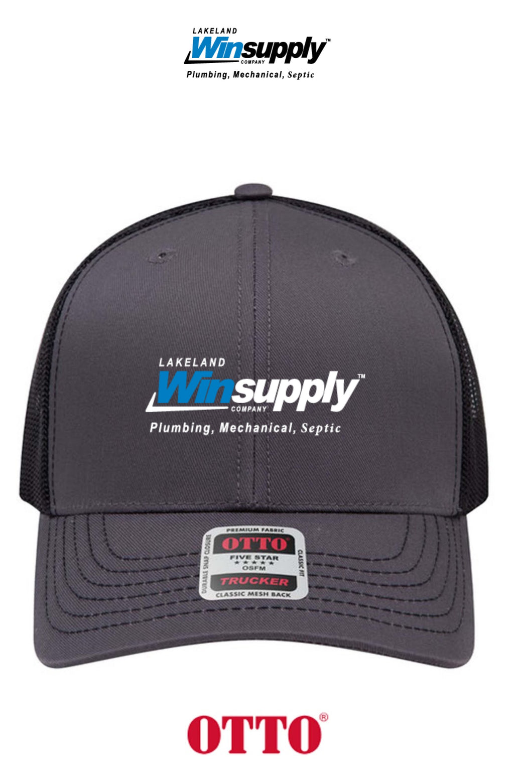 **BULK BUY SPECIAL** OTTO CAP® 6 Panel Mid Profile Mesh Back Trucker Hat - Lakeland Winsupply