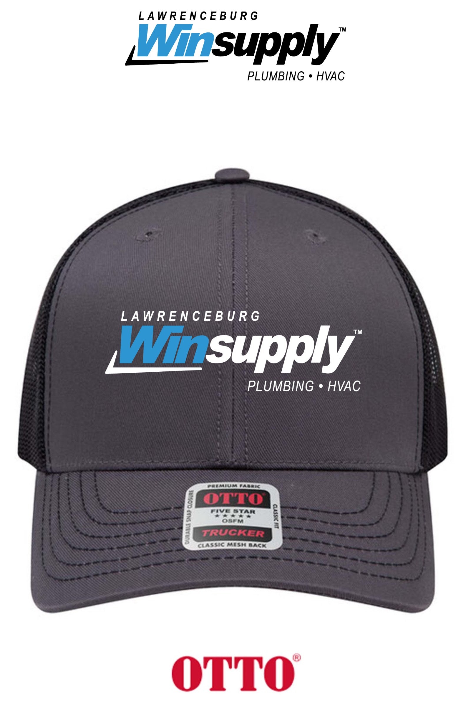 **BULK BUY SPECIAL** OTTO CAP® 6 Panel Mid Profile Mesh Back Trucker Hat - Lawrenceburg Winsupply