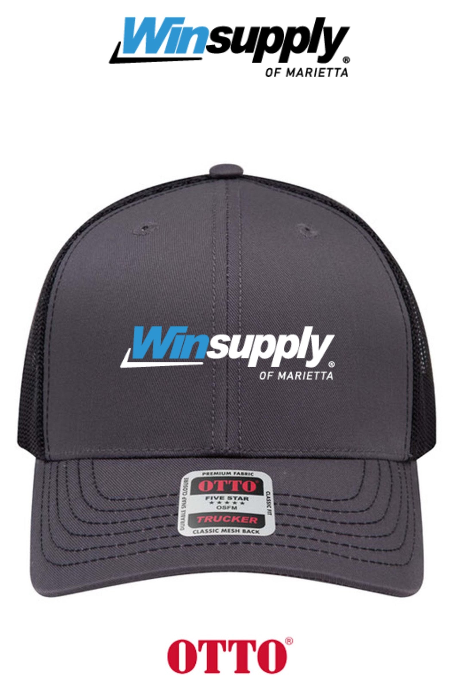 **BULK BUY SPECIAL** OTTO CAP® 6 Panel Mid Profile Mesh Back Trucker Hat - Winsupply of Marietta