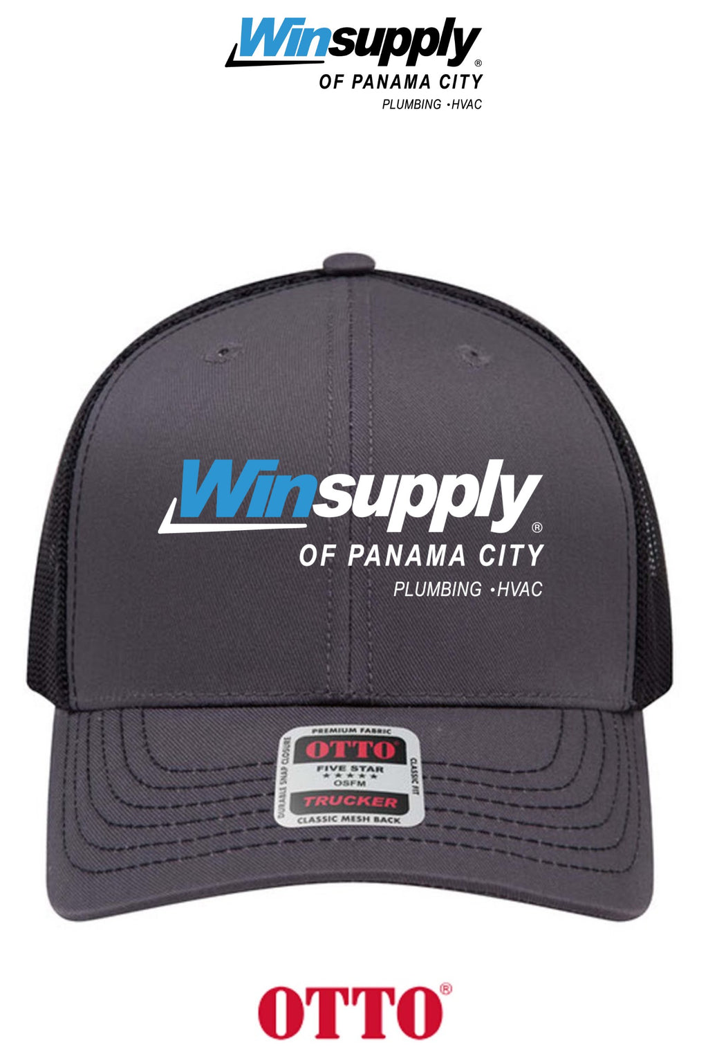 **BULK BUY SPECIAL** OTTO CAP® 6 Panel Mid Profile Mesh Back Trucker Hat - Winsupply of Panama City