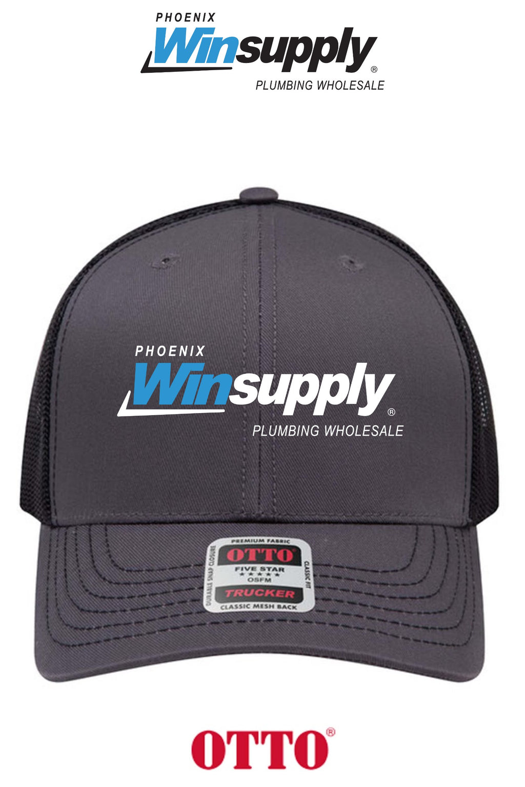 **BULK BUY SPECIAL** OTTO CAP® 6 Panel Mid Profile Mesh Back Trucker Hat - Phoenix Winsupply