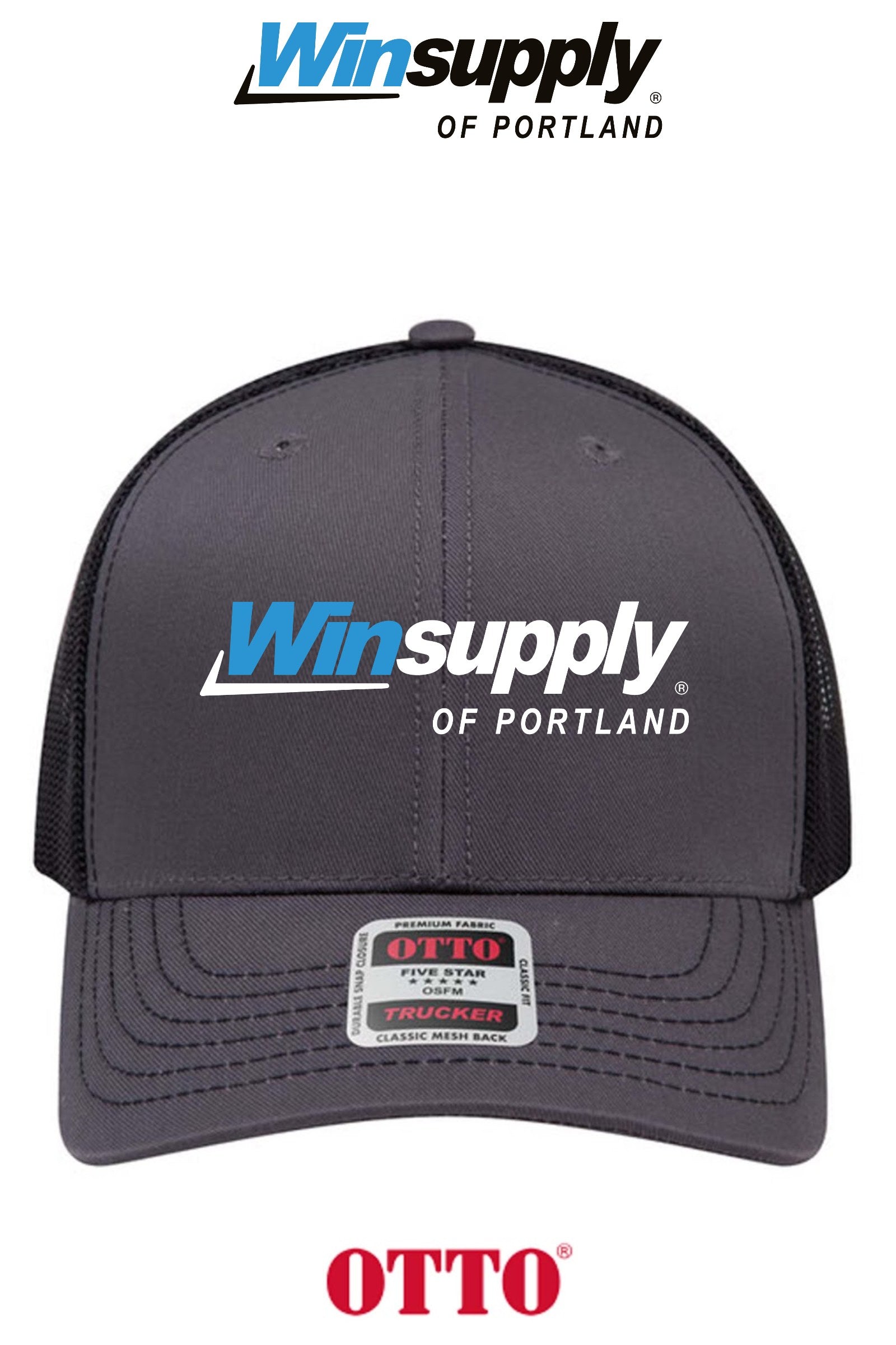 **BULK BUY SPECIAL** OTTO CAP® 6 Panel Mid Profile Mesh Back Trucker Hat - Winsupply of Portland