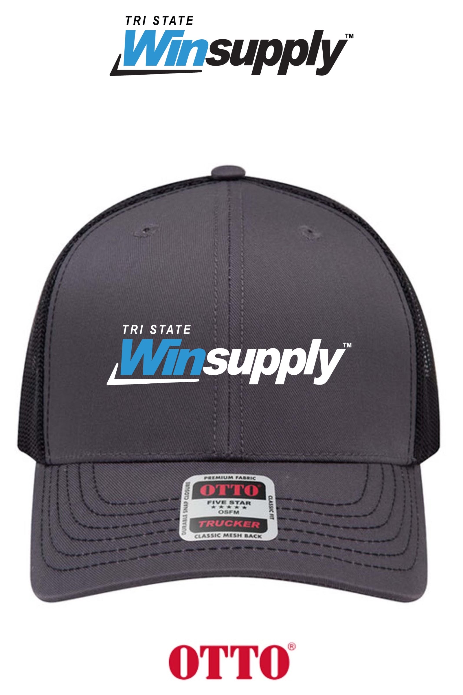 **BULK BUY SPECIAL** OTTO CAP® 6 Panel Mid Profile Mesh Back Trucker Hat - Tri-State Winsupply