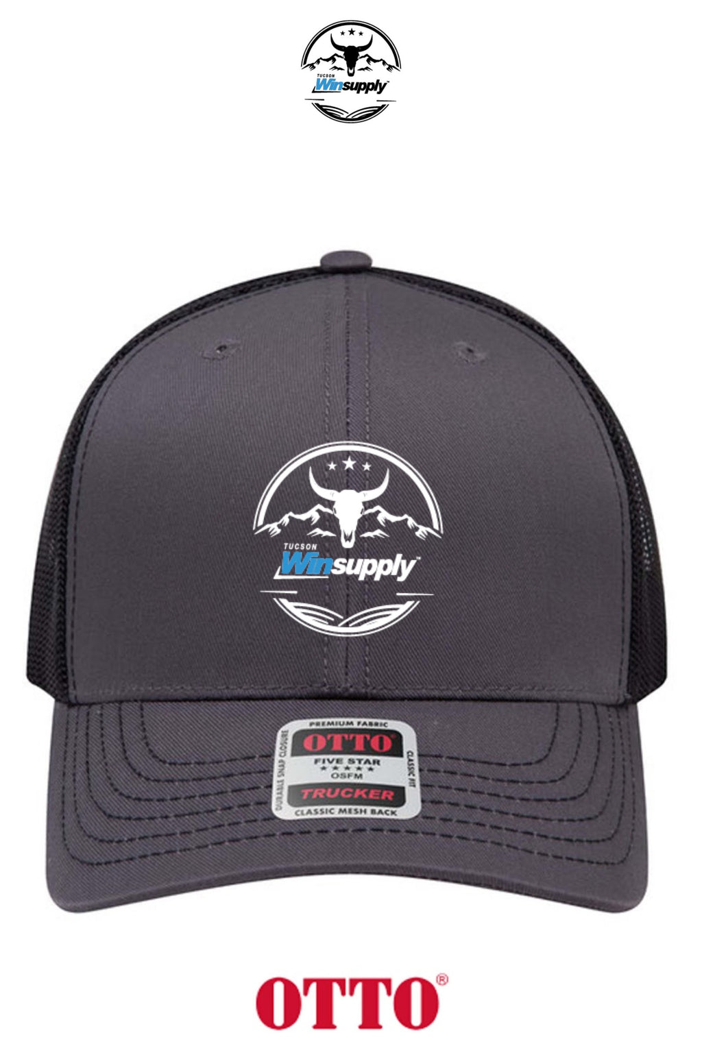 **BULK BUY SPECIAL** OTTO CAP® 6 Panel Mid Profile Mesh Back Trucker Hat - Winsupply Tucson AZ