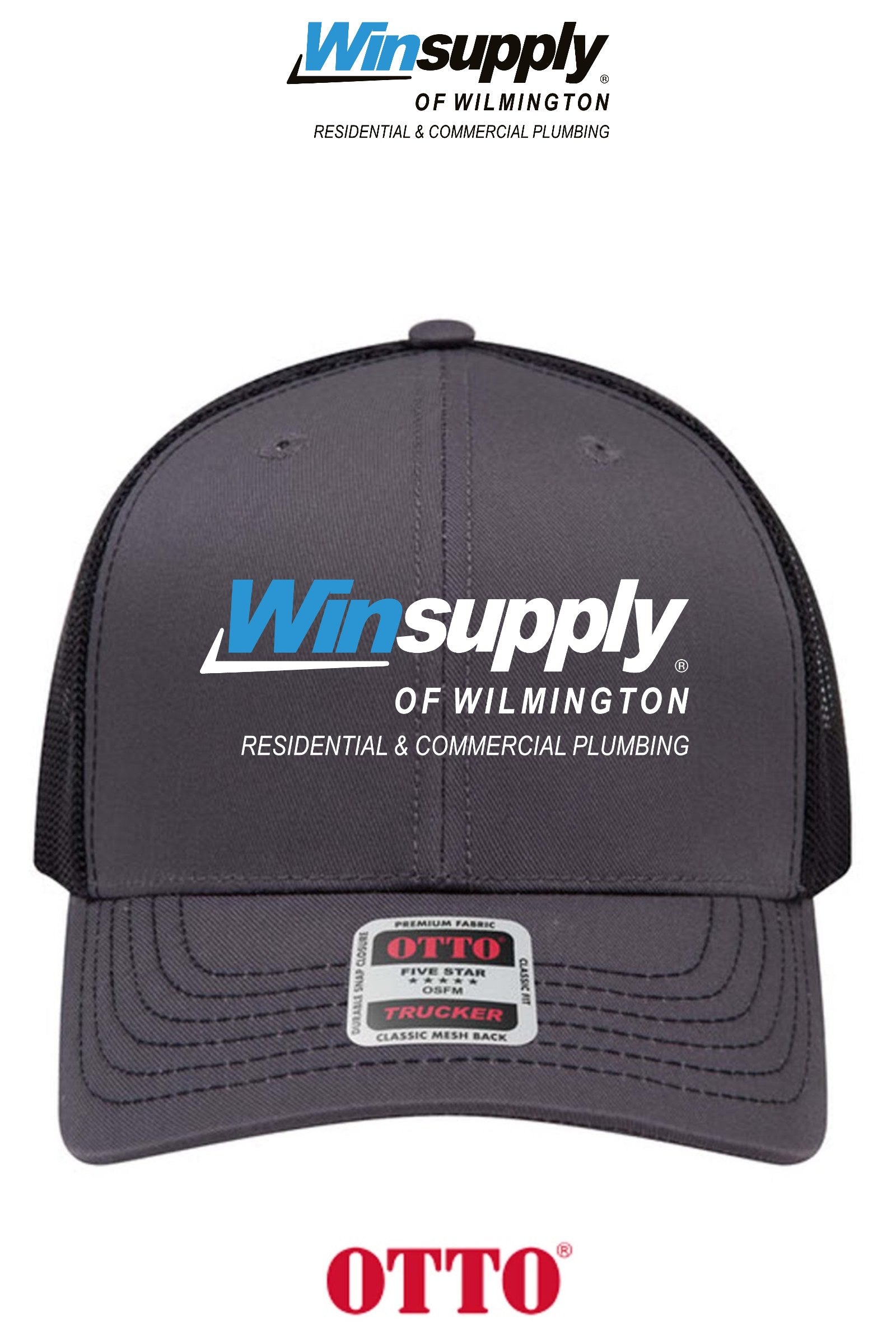 **BULK BUY SPECIAL** OTTO CAP® 6 Panel Mid Profile Mesh Back Trucker Hat - Winsupply of Wilmington