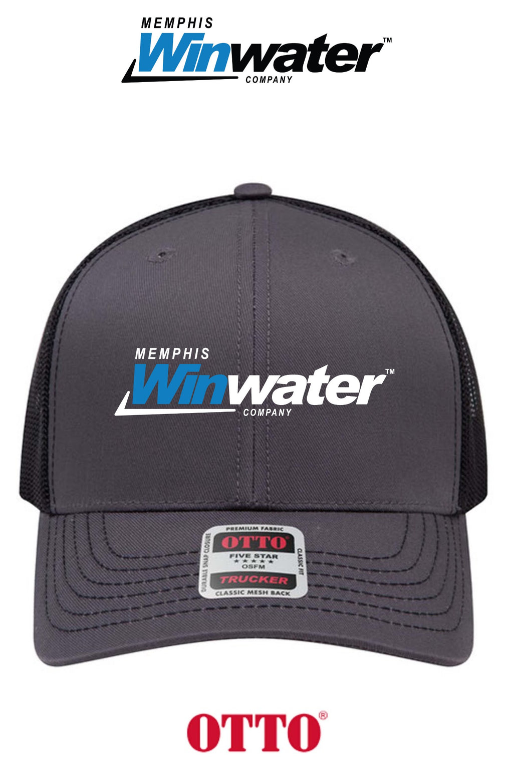**BULK BUY SPECIAL** OTTO CAP® 6 Panel Mid Profile Mesh Back Trucker Hat - Memphis Winwater