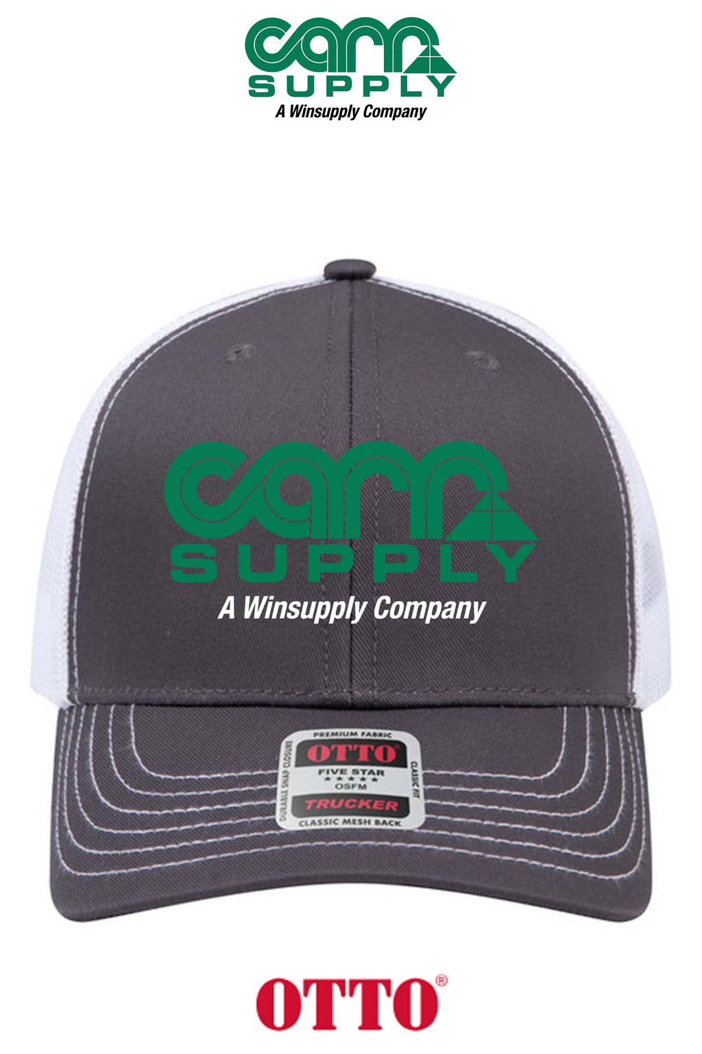 **BULK BUY SPECIAL** OTTO CAP® 6 Panel Mid Profile Mesh Back Trucker Hat - Carr Supply - Lancaster