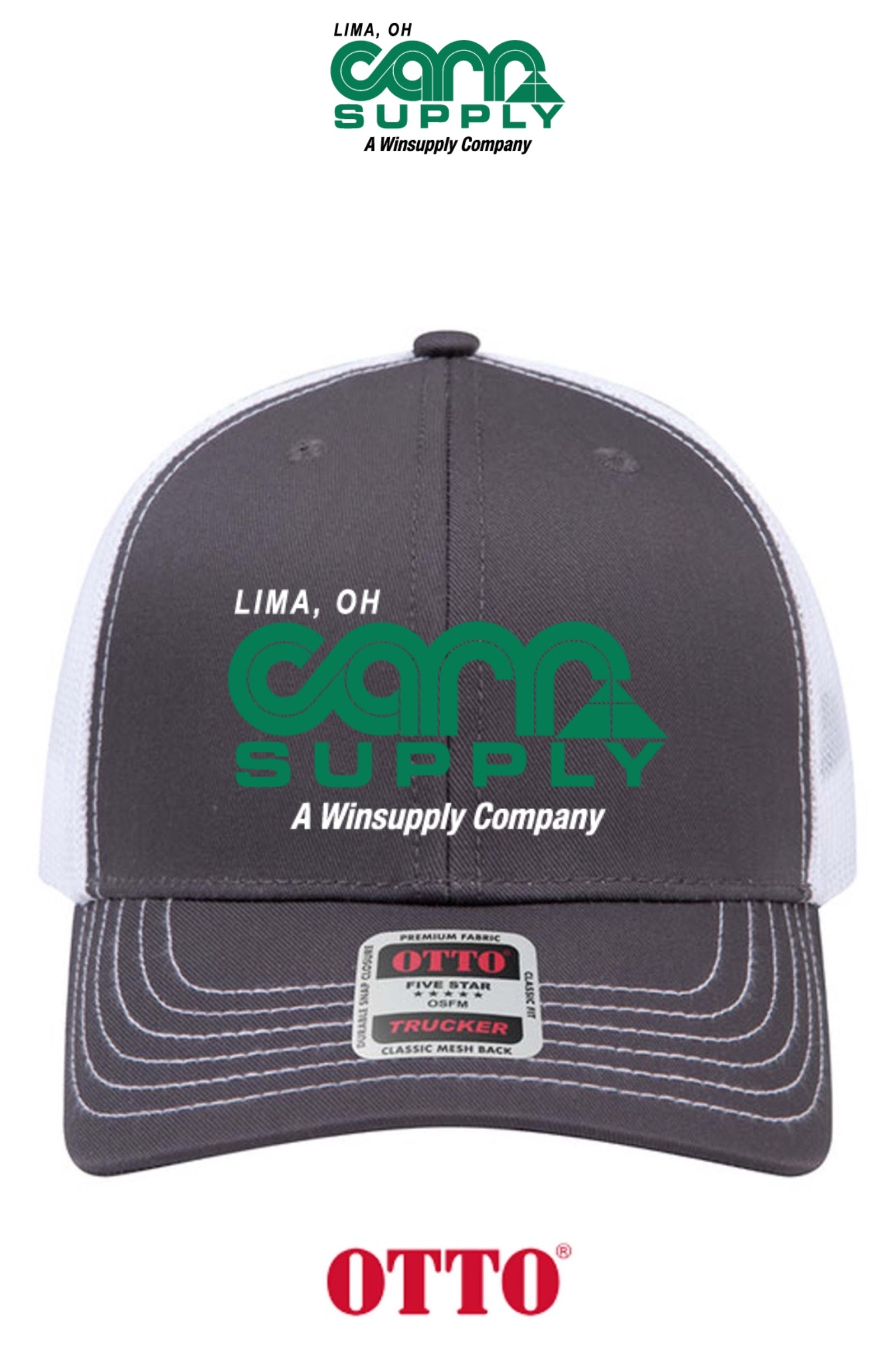 **BULK BUY SPECIAL** OTTO CAP® 6 Panel Mid Profile Mesh Back Trucker Hat - Carr Supply - Lima