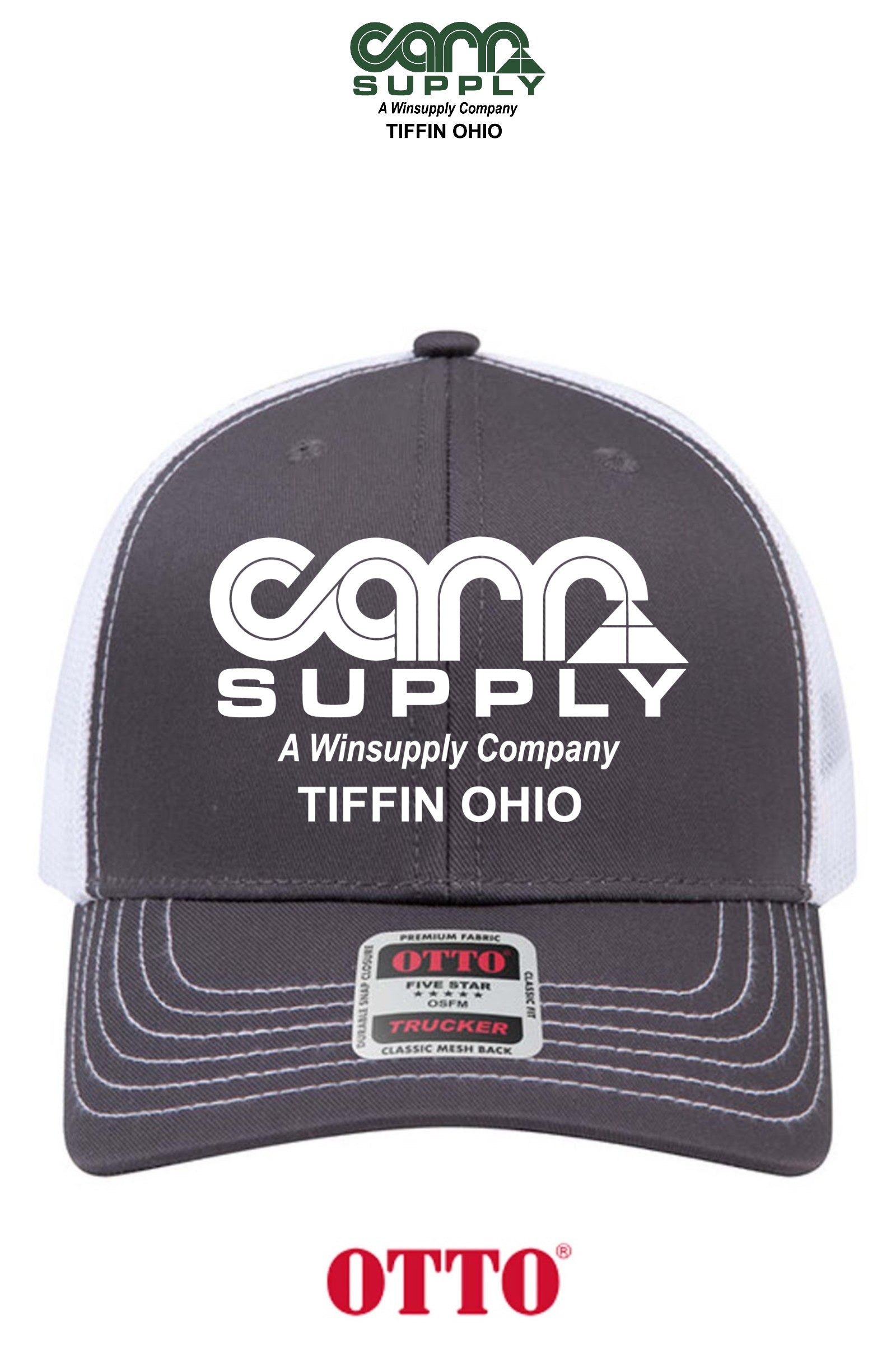 **BULK BUY SPECIAL** OTTO CAP® 6 Panel Mid Profile Mesh Back Trucker Hat - Carr Supply - Tiffin