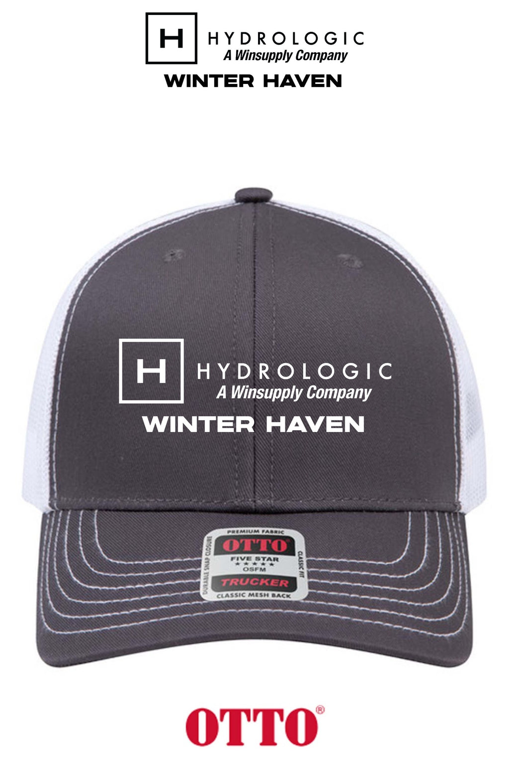 **BULK BUY SPECIAL** OTTO CAP® 6 Panel Mid Profile Mesh Back Trucker Hat - Winsupply of Winter Haven