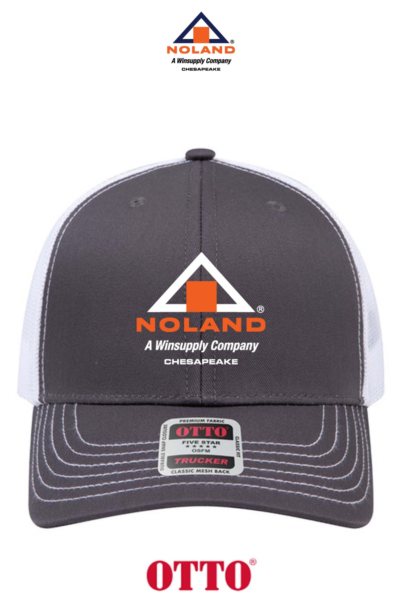 **BULK BUY SPECIAL** OTTO CAP® 6 Panel Mid Profile Mesh Back Trucker Hat - Noland Company Chesapeake