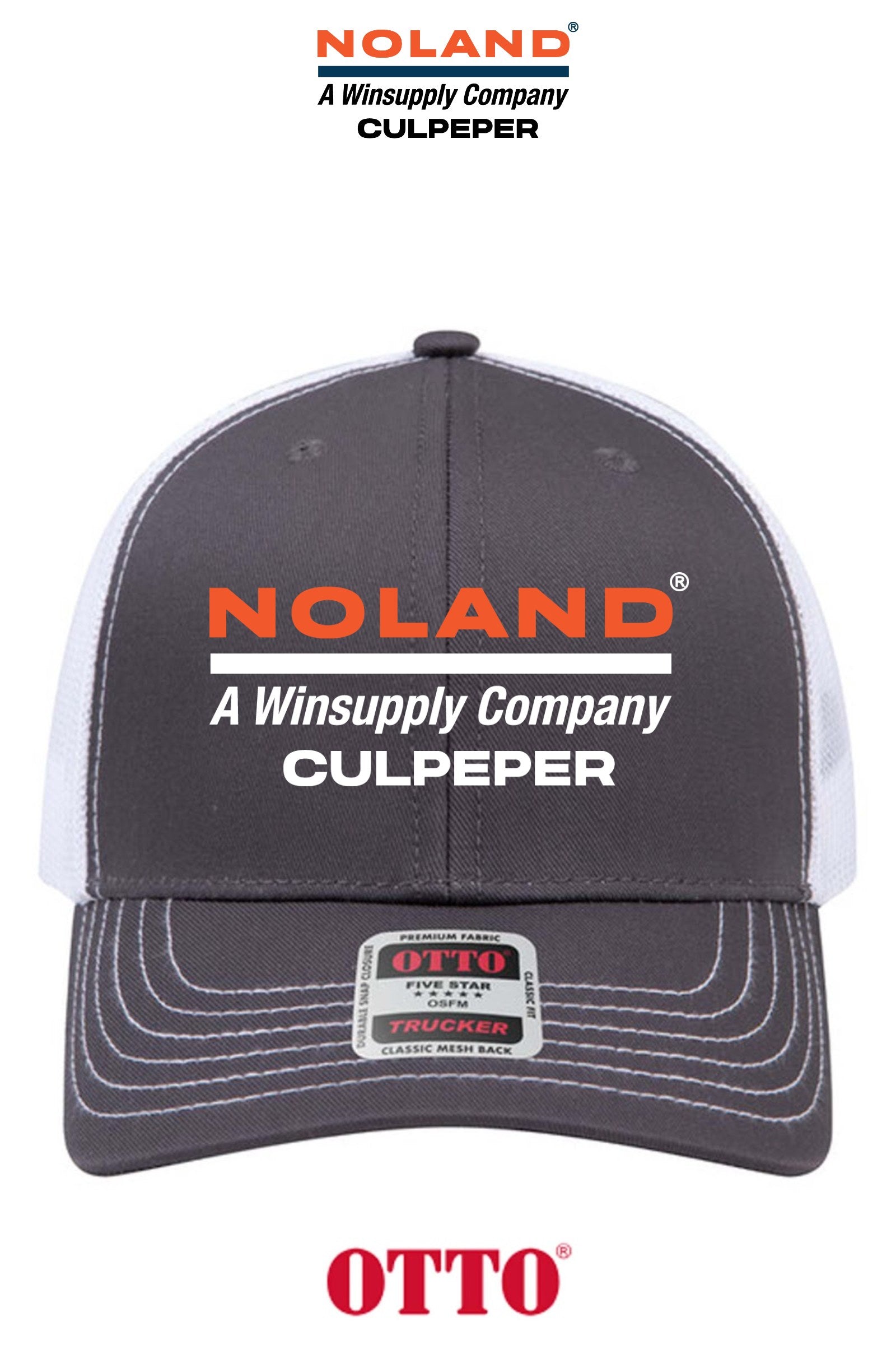 **BULK BUY SPECIAL** OTTO CAP® 6 Panel Mid Profile Mesh Back Trucker Hat - Culpeper Noland
