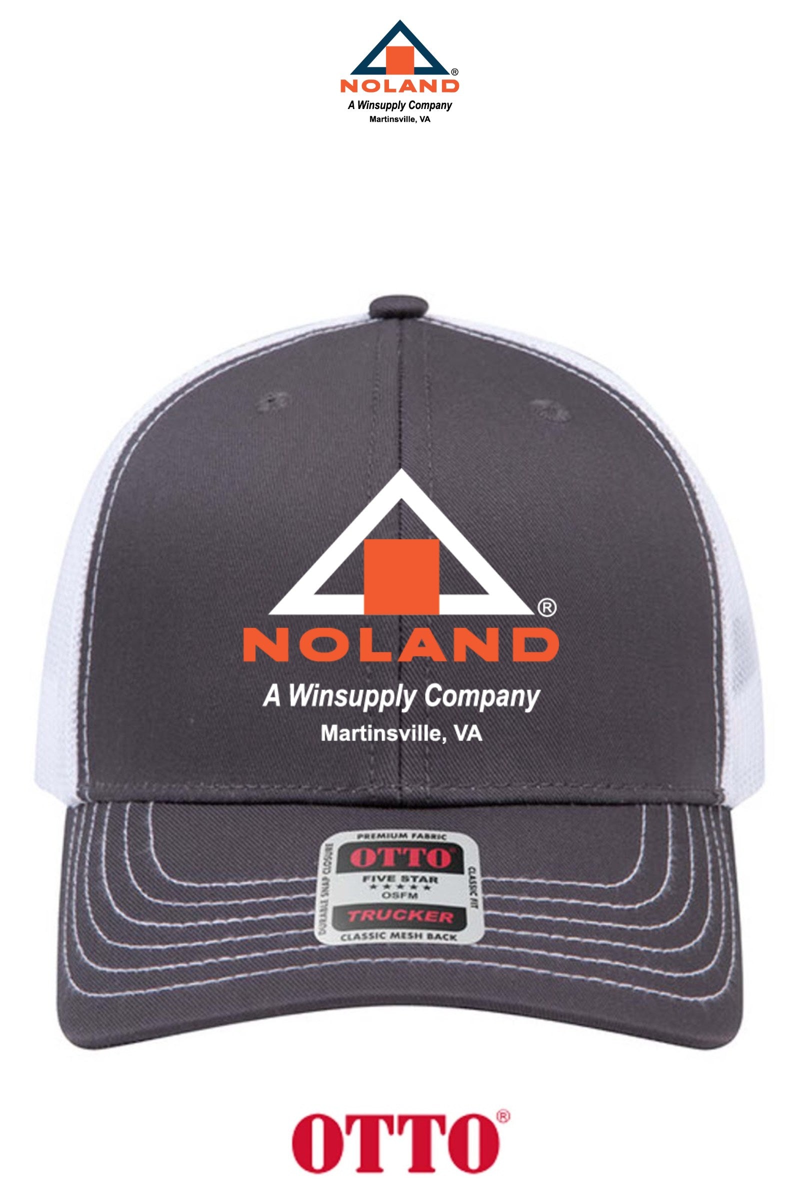 **BULK BUY SPECIAL** OTTO CAP® 6 Panel Mid Profile Mesh Back Trucker Hat - Martinsville Noland