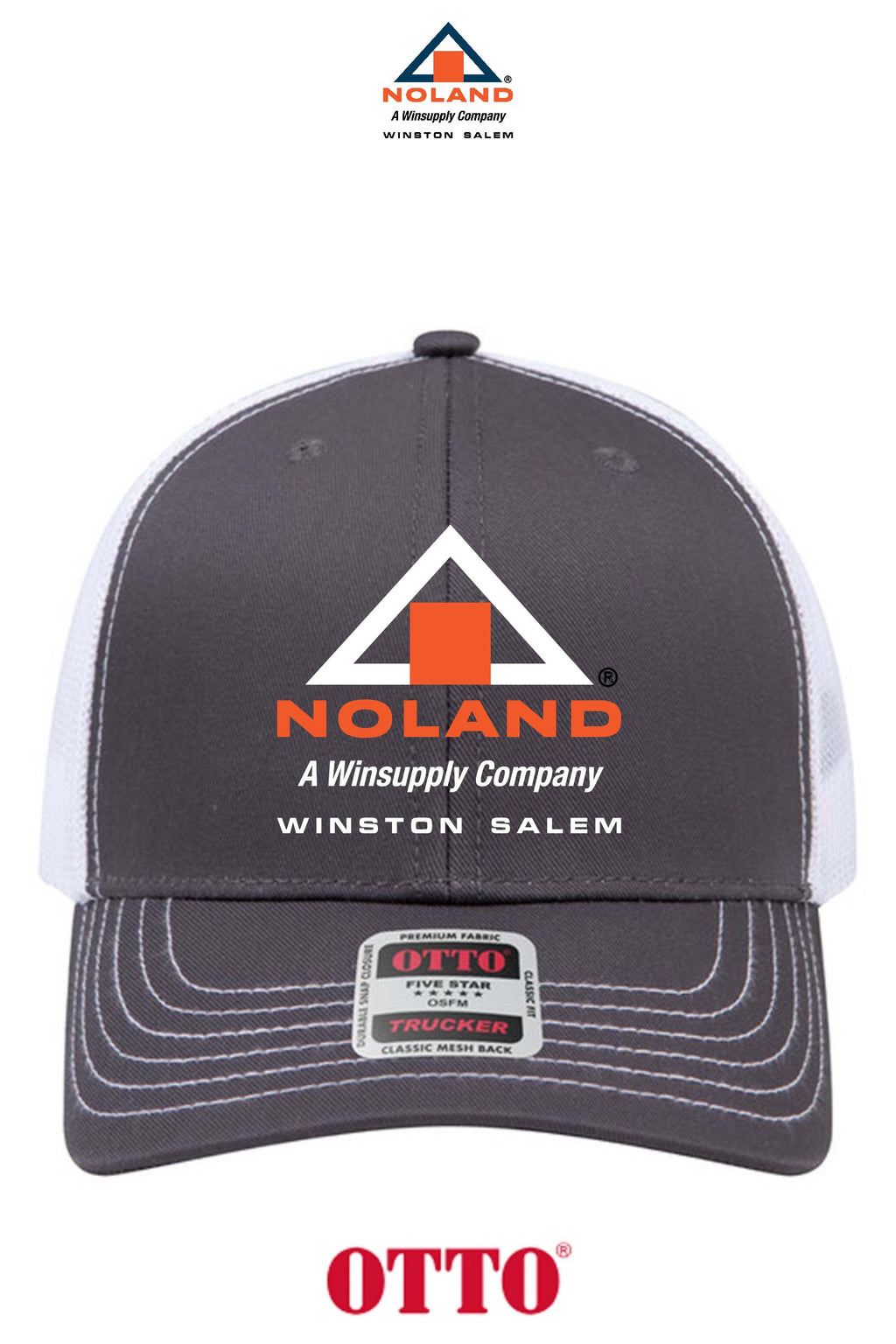 **BULK BUY SPECIAL** OTTO CAP® 6 Panel Mid Profile Mesh Back Trucker Hat - Winston Salem Noland