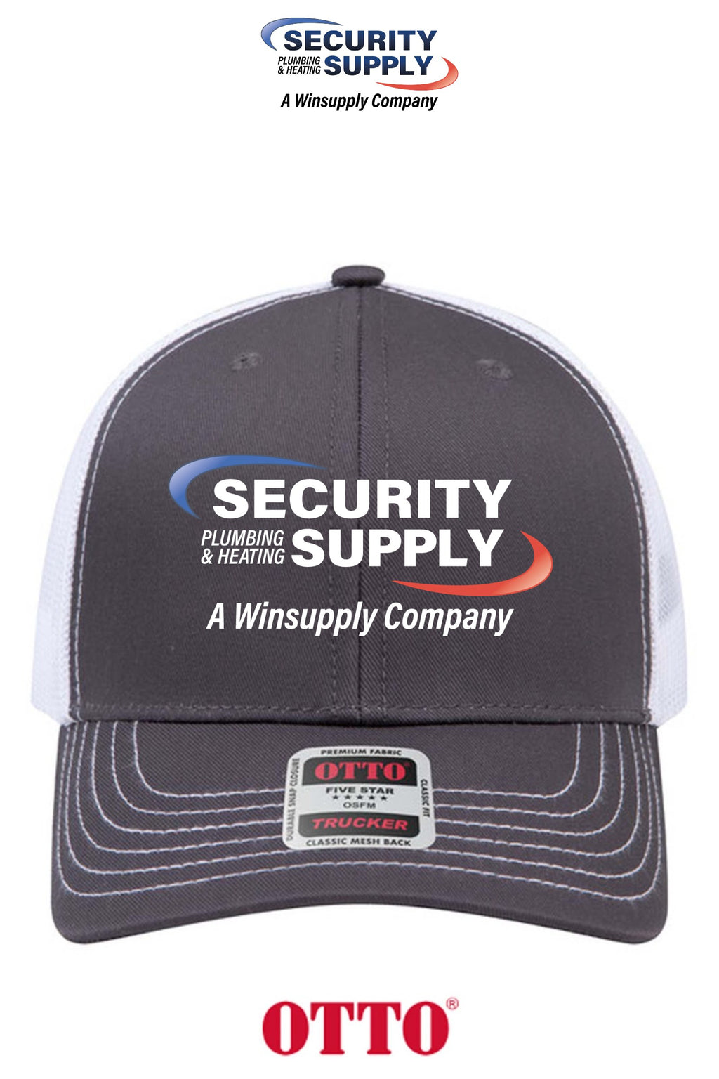 **BULK BUY SPECIAL** OTTO CAP® 6 Panel Mid Profile Mesh Back Trucker Hat - SPHS Watertown