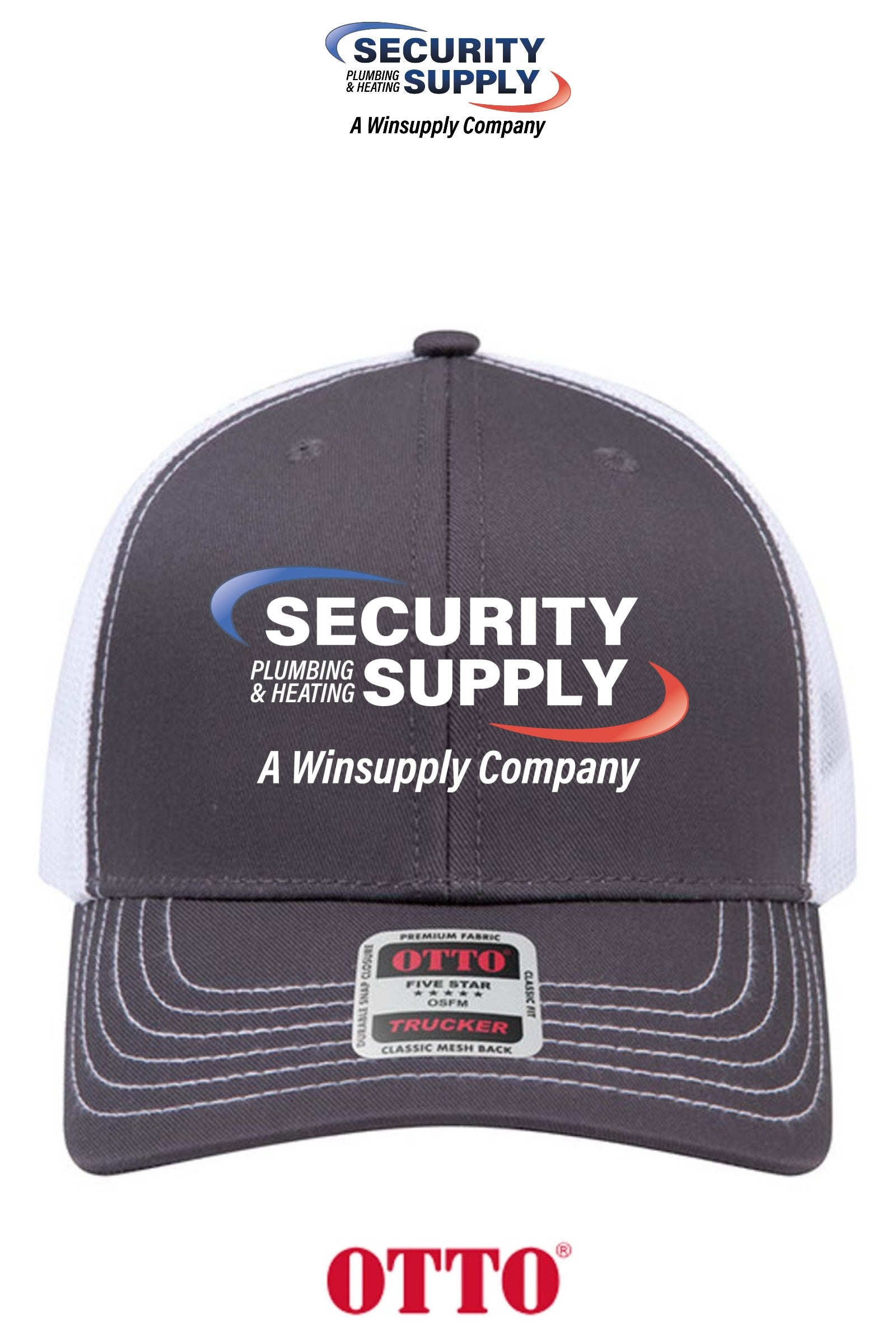 **BULK BUY SPECIAL** OTTO CAP® 6 Panel Mid Profile Mesh Back Trucker Hat - SPHS Watertown