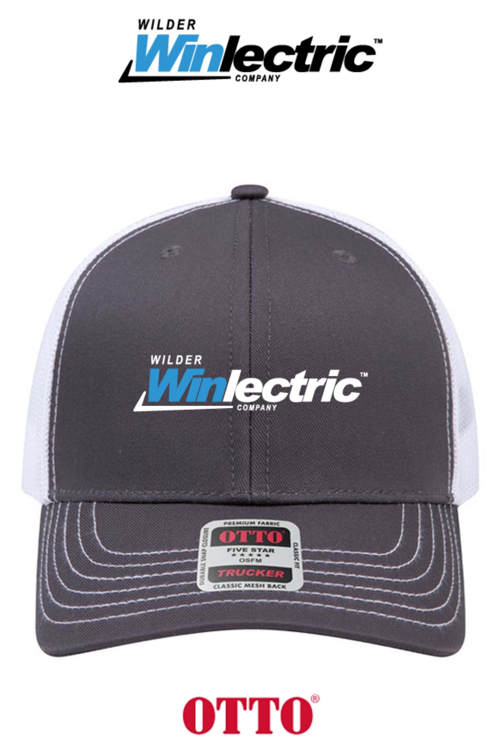 **BULK BUY SPECIAL** OTTO CAP® 6 Panel Mid Profile Mesh Back Trucker Hat - Wilder Winlectric