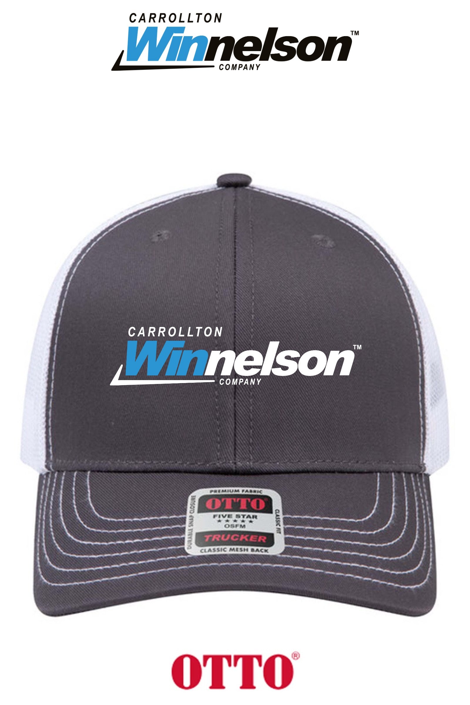 **BULK BUY SPECIAL** OTTO CAP® 6 Panel Mid Profile Mesh Back Trucker Hat - Carrollton Winnelson