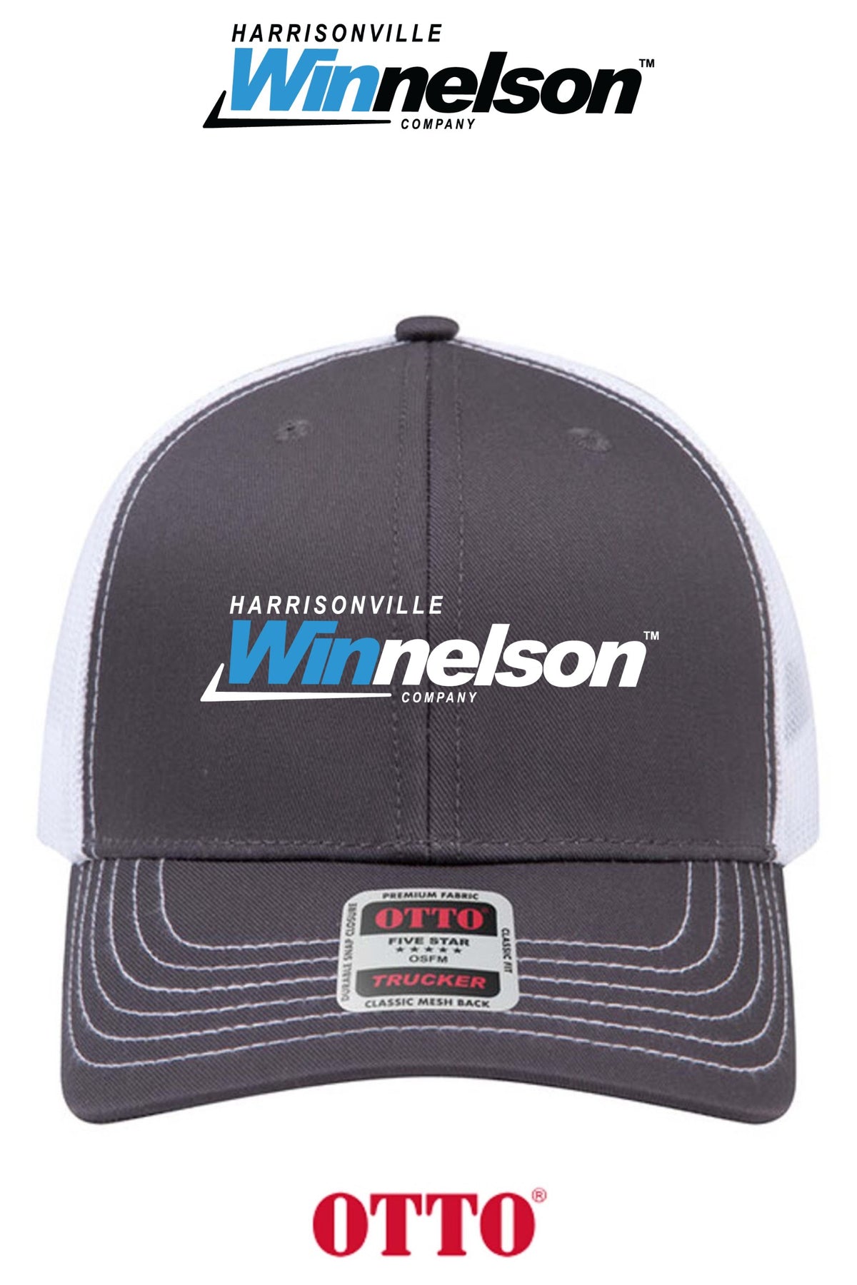**BULK BUY SPECIAL** OTTO CAP® 6 Panel Mid Profile Mesh Back Trucker Hat - Harrisonville Winnelson