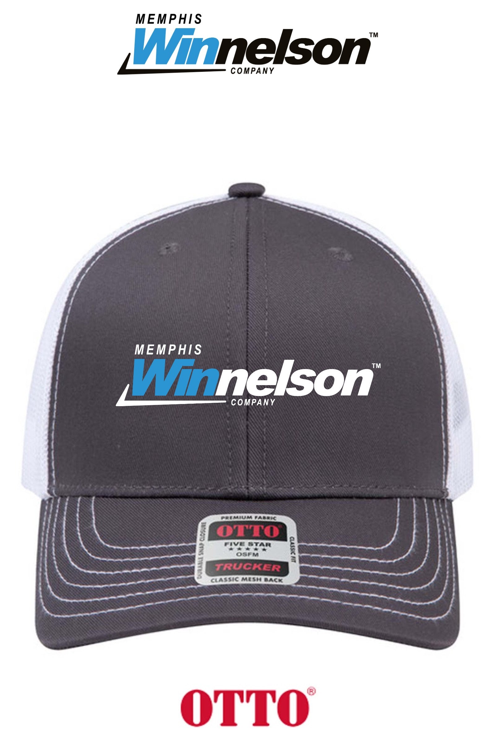 **BULK BUY SPECIAL** OTTO CAP® 6 Panel Mid Profile Mesh Back Trucker Hat - Memphis Winnelson