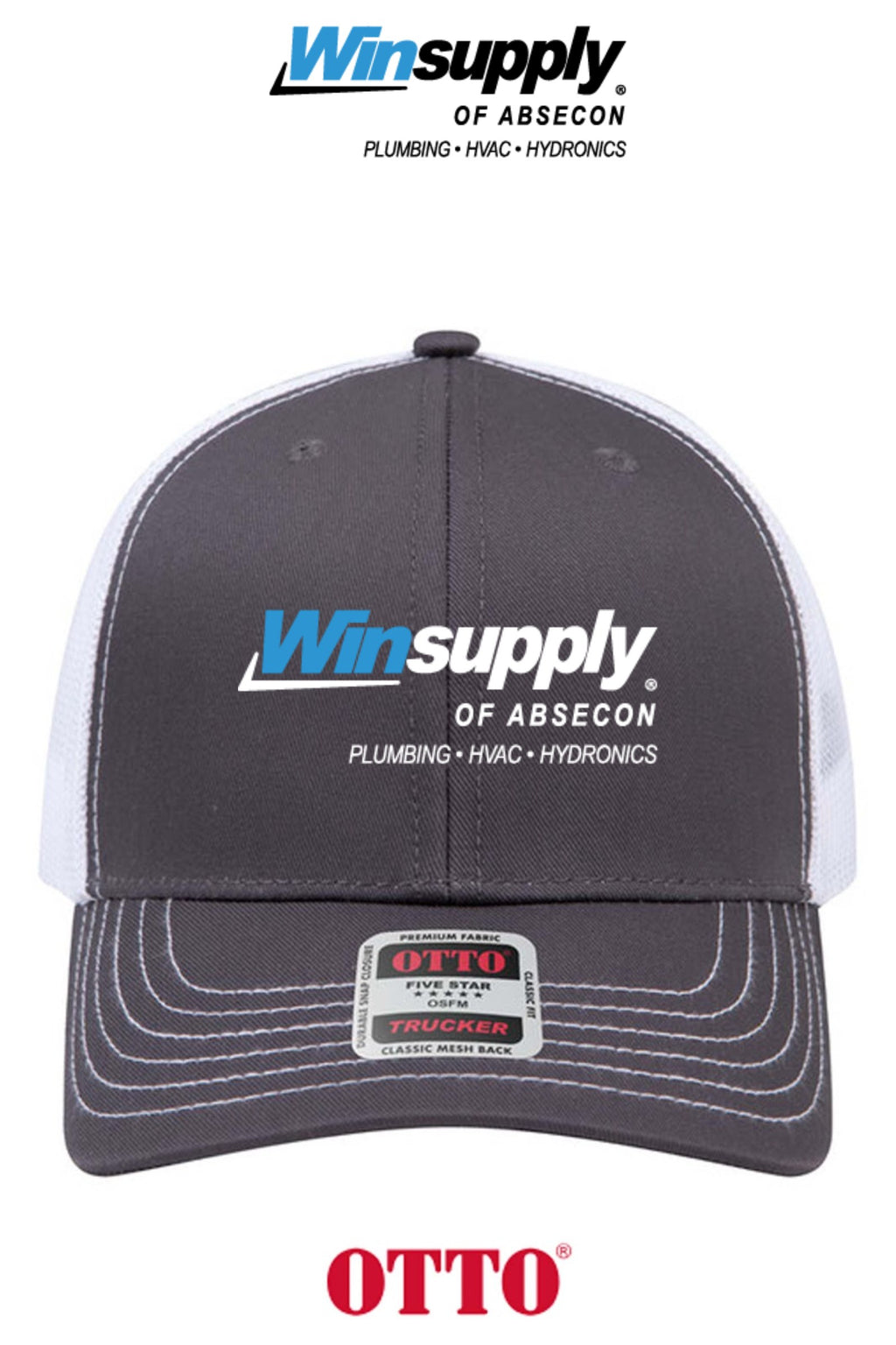 **BULK BUY SPECIAL** OTTO CAP® 6 Panel Mid Profile Mesh Back Trucker Hat - Winsupply of Absecon