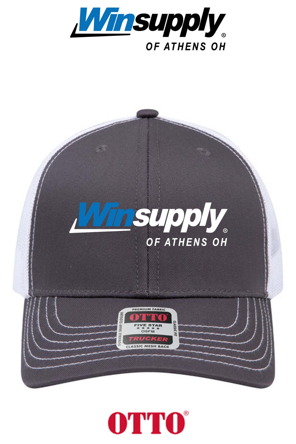 **BULK BUY SPECIAL** OTTO CAP® 6 Panel Mid Profile Mesh Back Trucker Hat - Winsupply of Athens OH