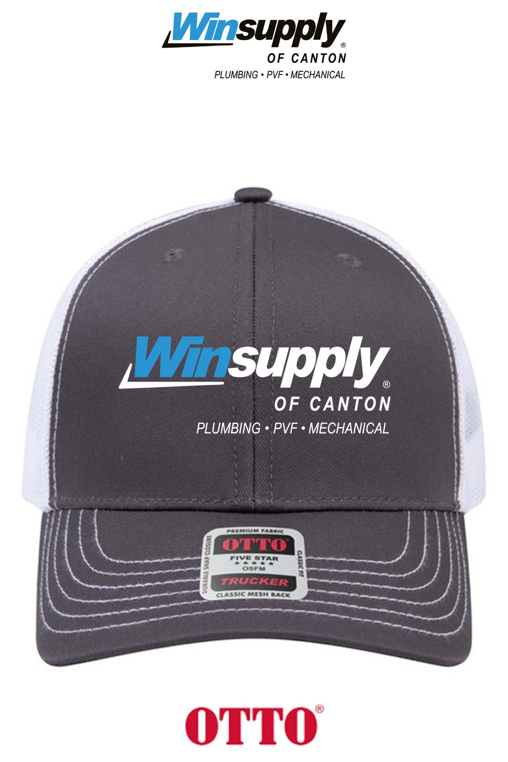 **BULK BUY SPECIAL** OTTO CAP® 6 Panel Mid Profile Mesh Back Trucker Hat - Winsupply of Canton