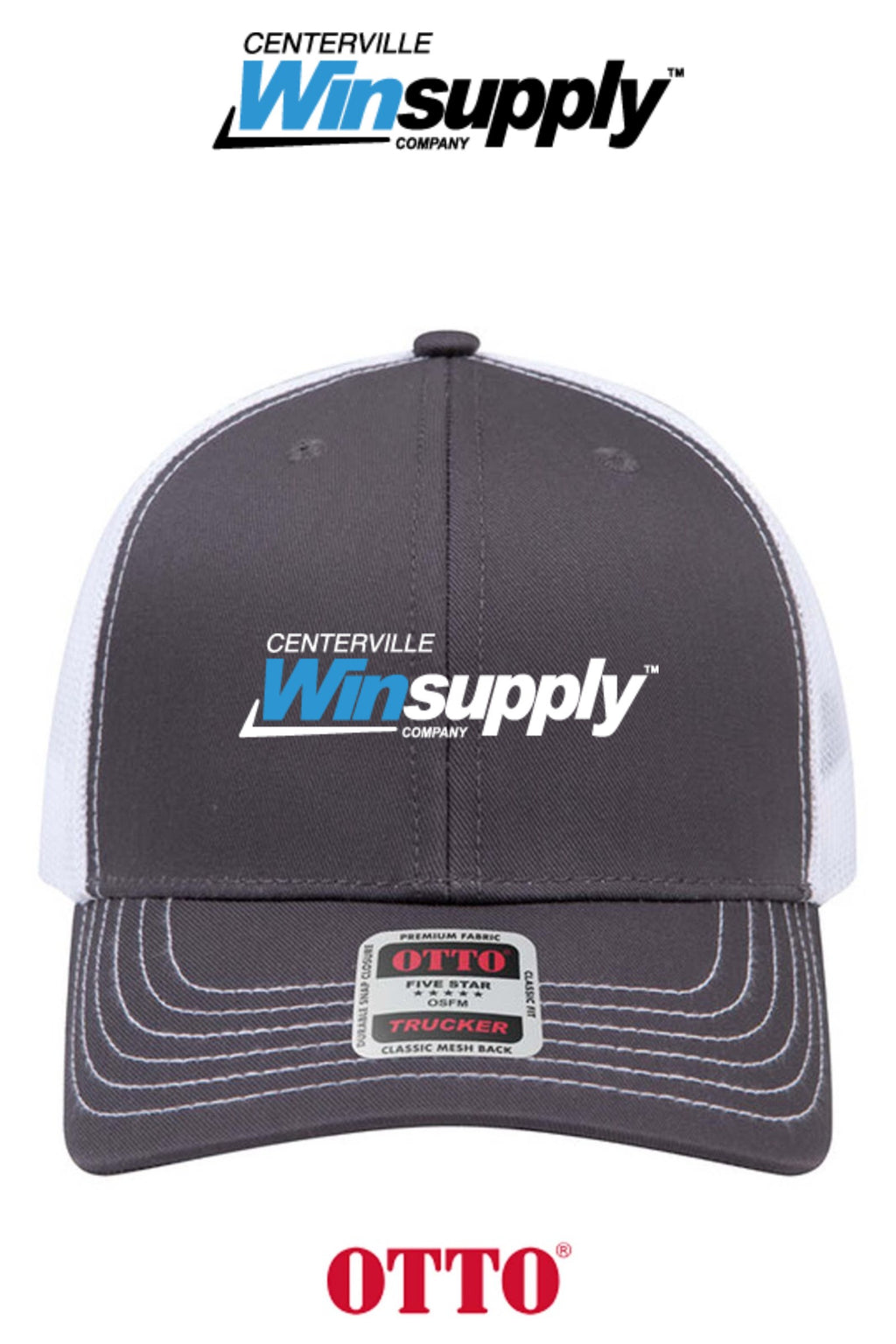 **BULK BUY SPECIAL** OTTO CAP® 6 Panel Mid Profile Mesh Back Trucker Hat - Winsupply of Centerville OH