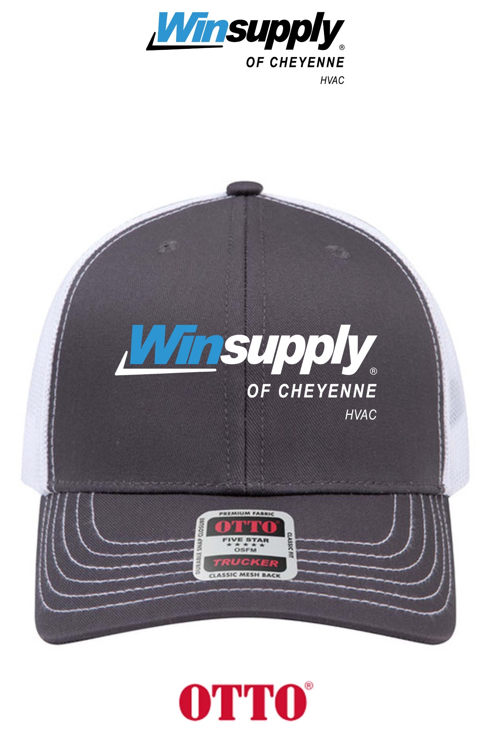 **BULK BUY SPECIAL** OTTO CAP® 6 Panel Mid Profile Mesh Back Trucker Hat - Winsupply of Cheyenne