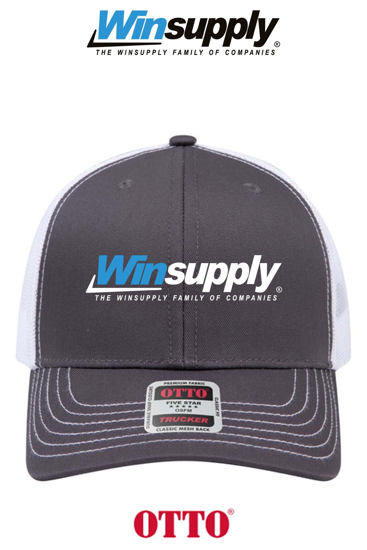 **BULK BUY SPECIAL** OTTO CAP® 6 Panel Mid Profile Mesh Back Trucker Hat - Winsupply of Coraopolis