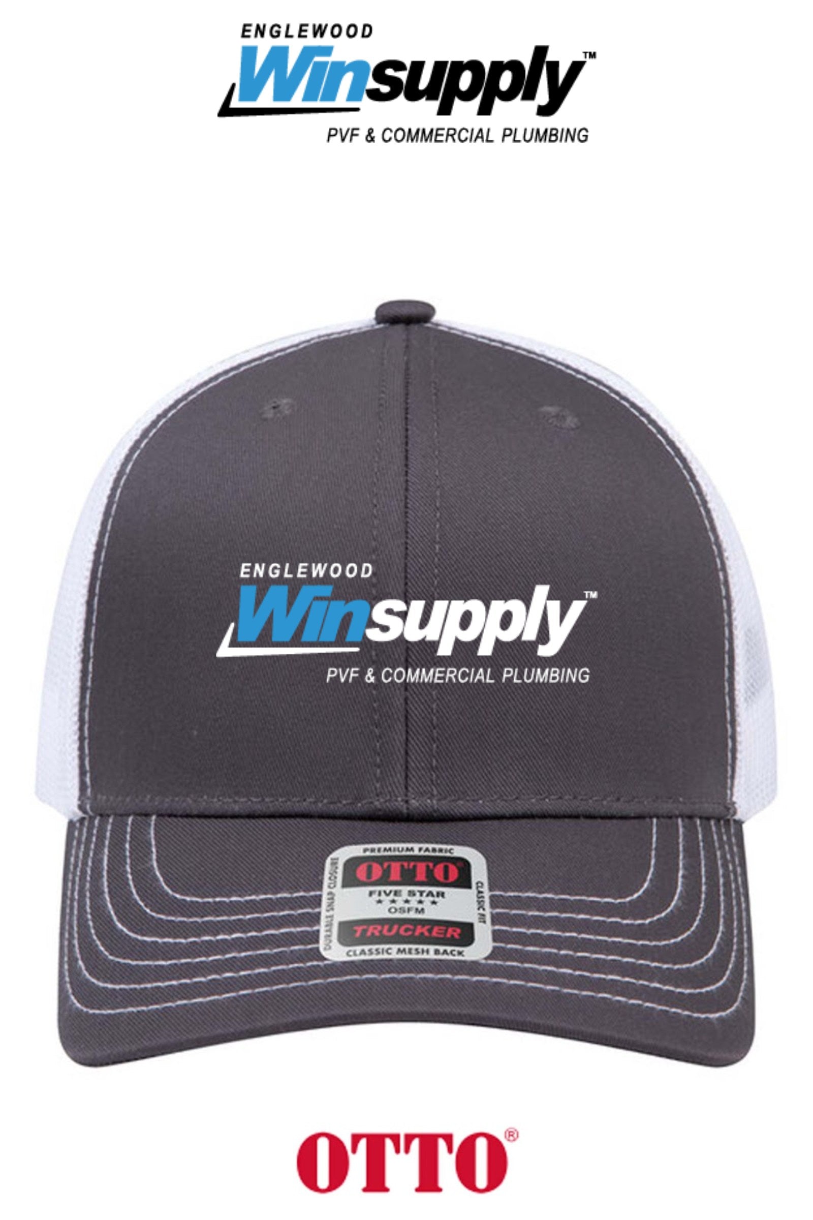 **BULK BUY SPECIAL** OTTO CAP® 6 Panel Mid Profile Mesh Back Trucker Hat - Winsupply of Englewood CO