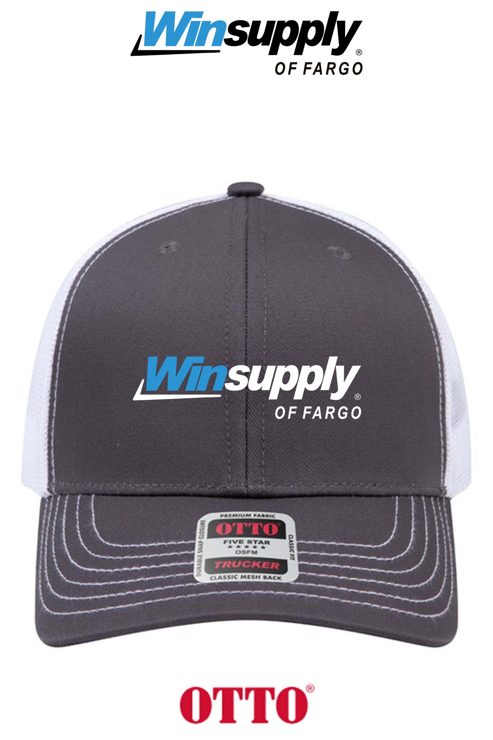**BULK BUY SPECIAL** OTTO CAP® 6 Panel Mid Profile Mesh Back Trucker Hat - Winsupply of Fargo