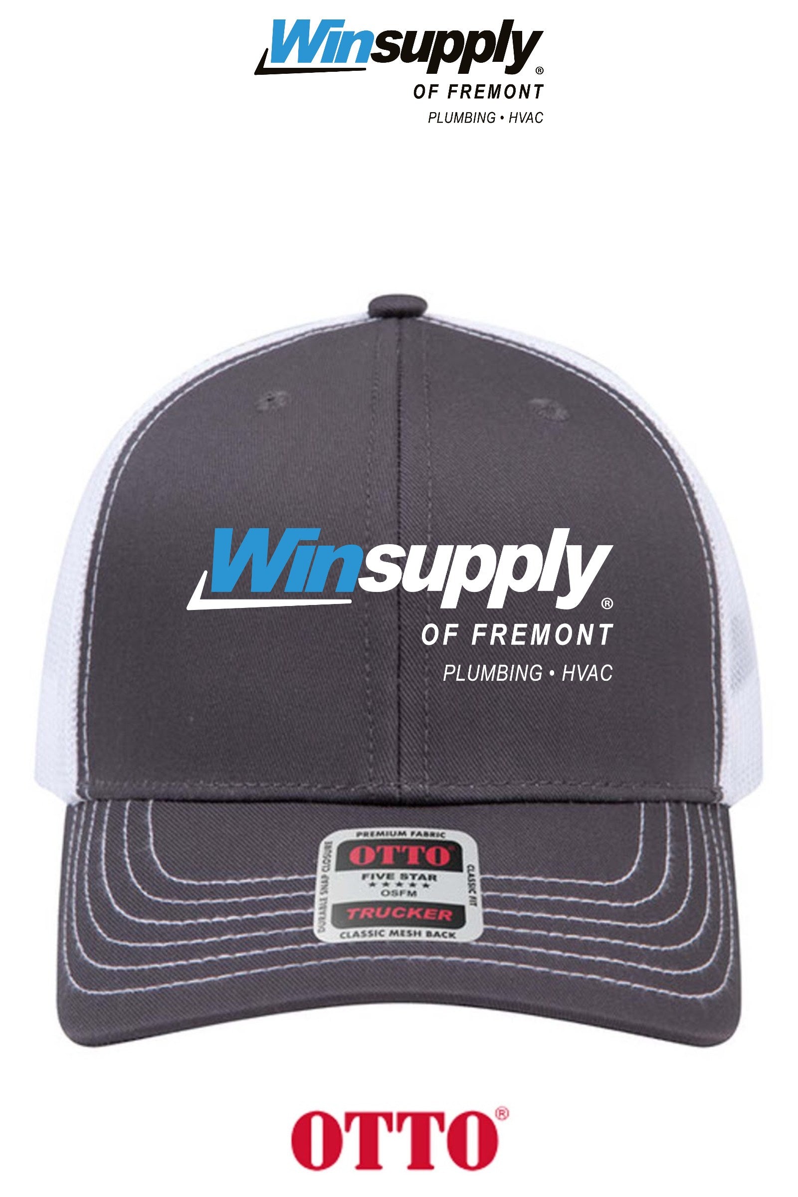 **BULK BUY SPECIAL** OTTO CAP® 6 Panel Mid Profile Mesh Back Trucker Hat - Winsupply of Fremont