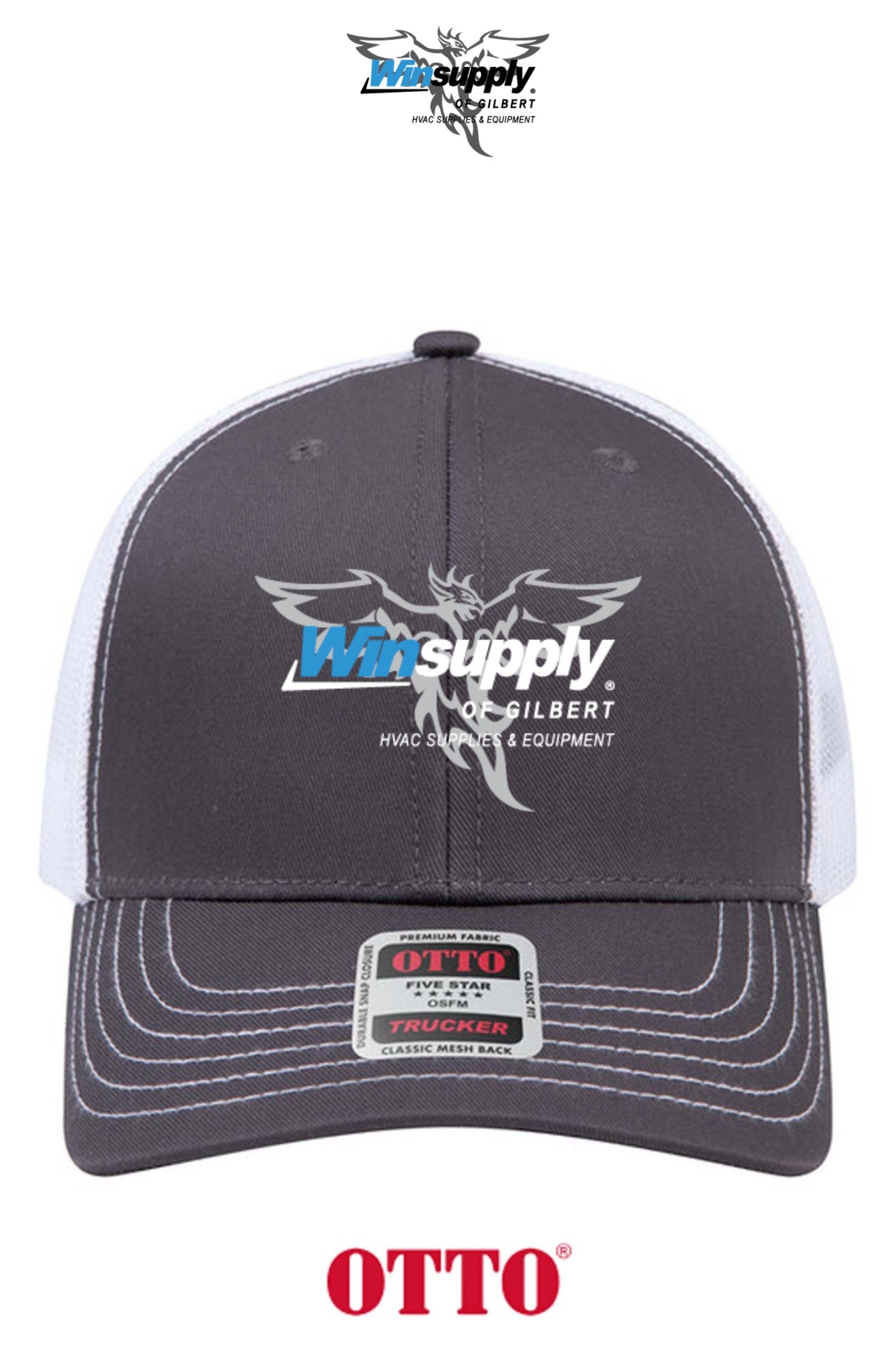 **BULK BUY SPECIAL** OTTO CAP® 6 Panel Mid Profile Mesh Back Trucker Hat - Winsupply of Gilbert