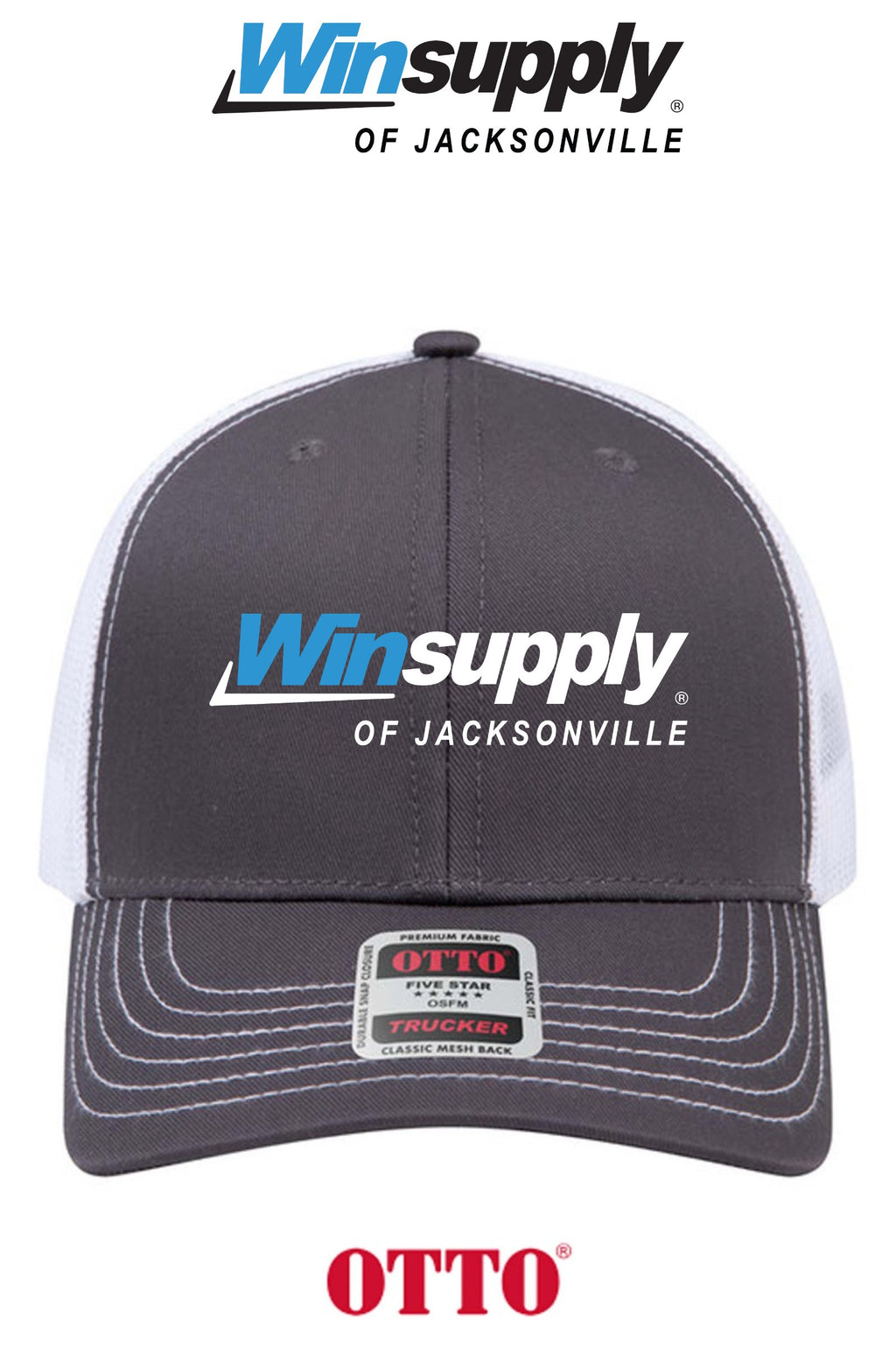 **BULK BUY SPECIAL** OTTO CAP® 6 Panel Mid Profile Mesh Back Trucker Hat - Winsupply of Jacksonville