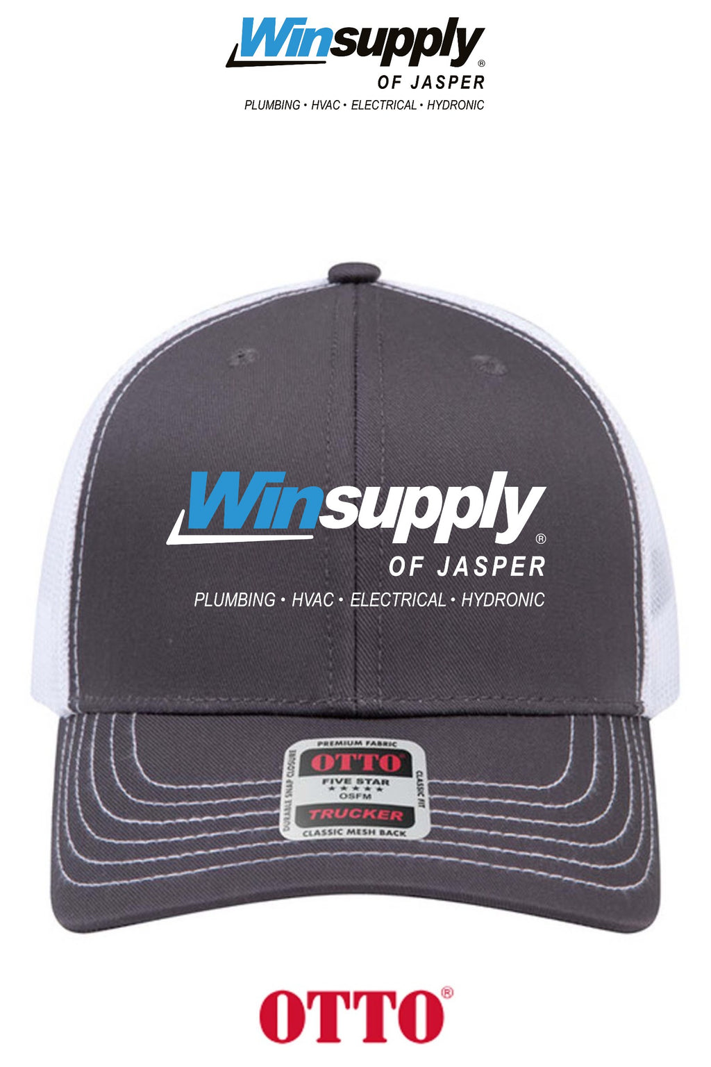 **BULK BUY SPECIAL** OTTO CAP® 6 Panel Mid Profile Mesh Back Trucker Hat - Winsupply of Jasper