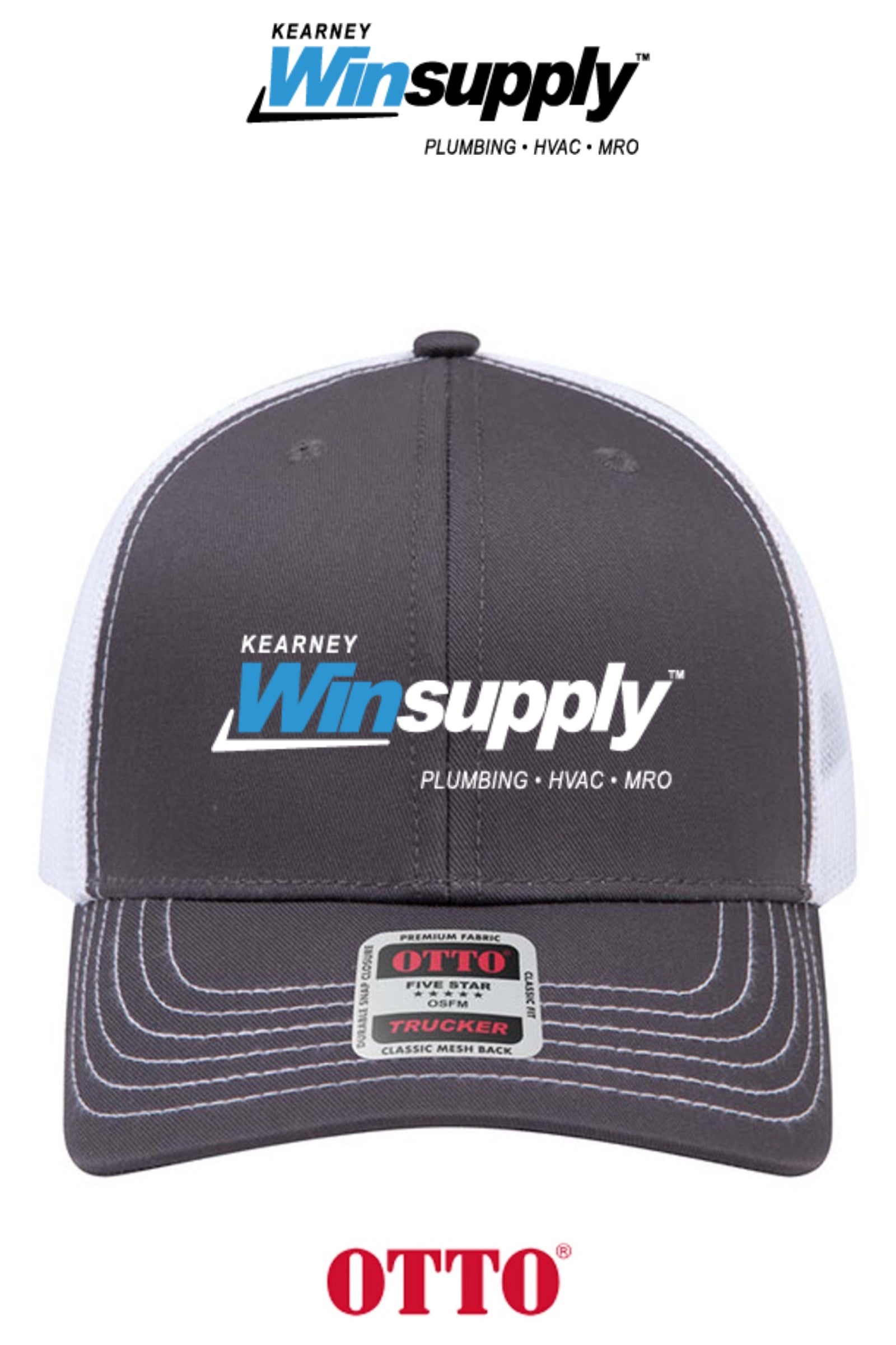 **BULK BUY SPECIAL** OTTO CAP® 6 Panel Mid Profile Mesh Back Trucker Hat - Kearney Winsupply