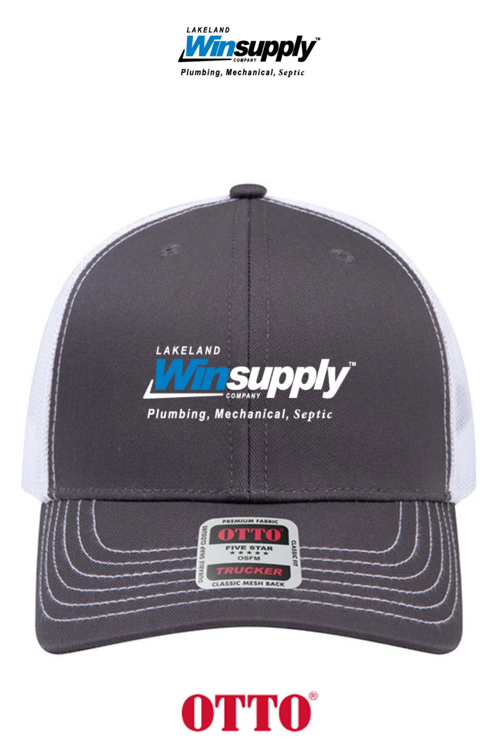 **BULK BUY SPECIAL** OTTO CAP® 6 Panel Mid Profile Mesh Back Trucker Hat - Lakeland Winsupply