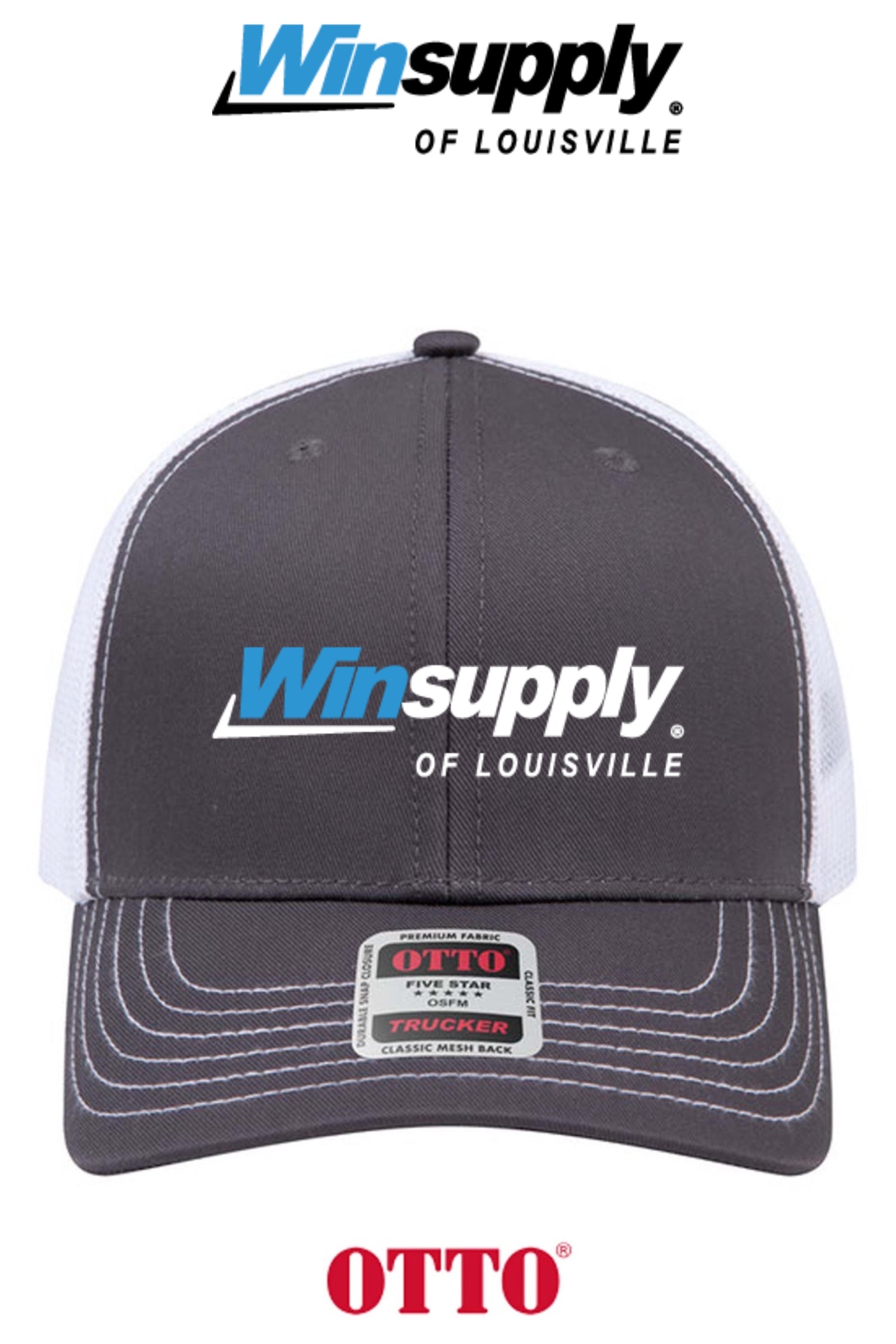 **BULK BUY SPECIAL** OTTO CAP® 6 Panel Mid Profile Mesh Back Trucker Hat - Winsupply of Louisville KY