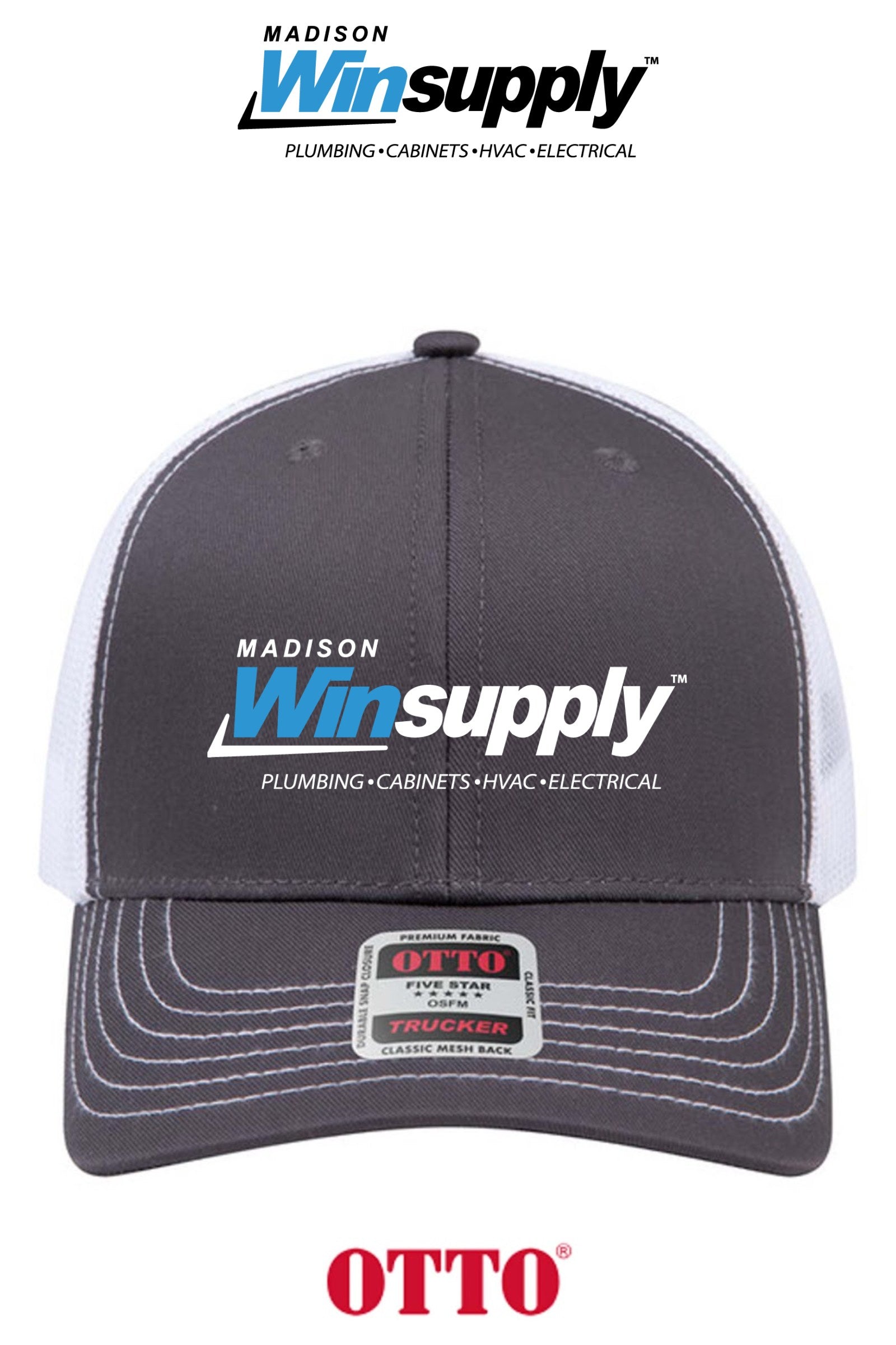 **BULK BUY SPECIAL** OTTO CAP® 6 Panel Mid Profile Mesh Back Trucker Hat - Madison Winsupply