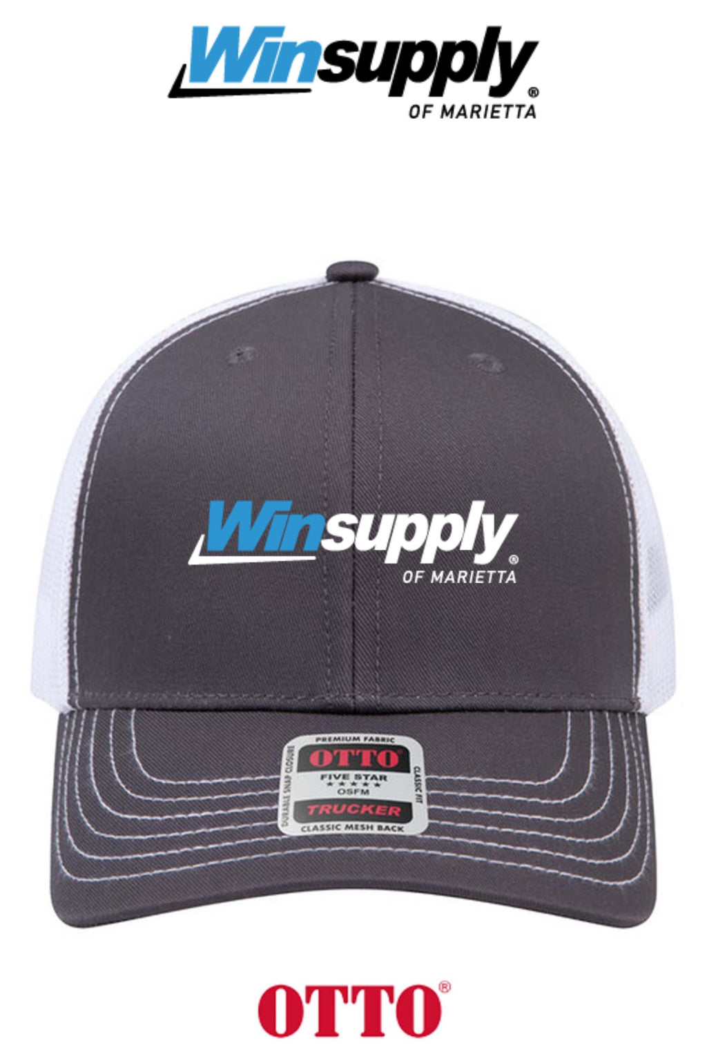 **BULK BUY SPECIAL** OTTO CAP® 6 Panel Mid Profile Mesh Back Trucker Hat - Winsupply of Marietta