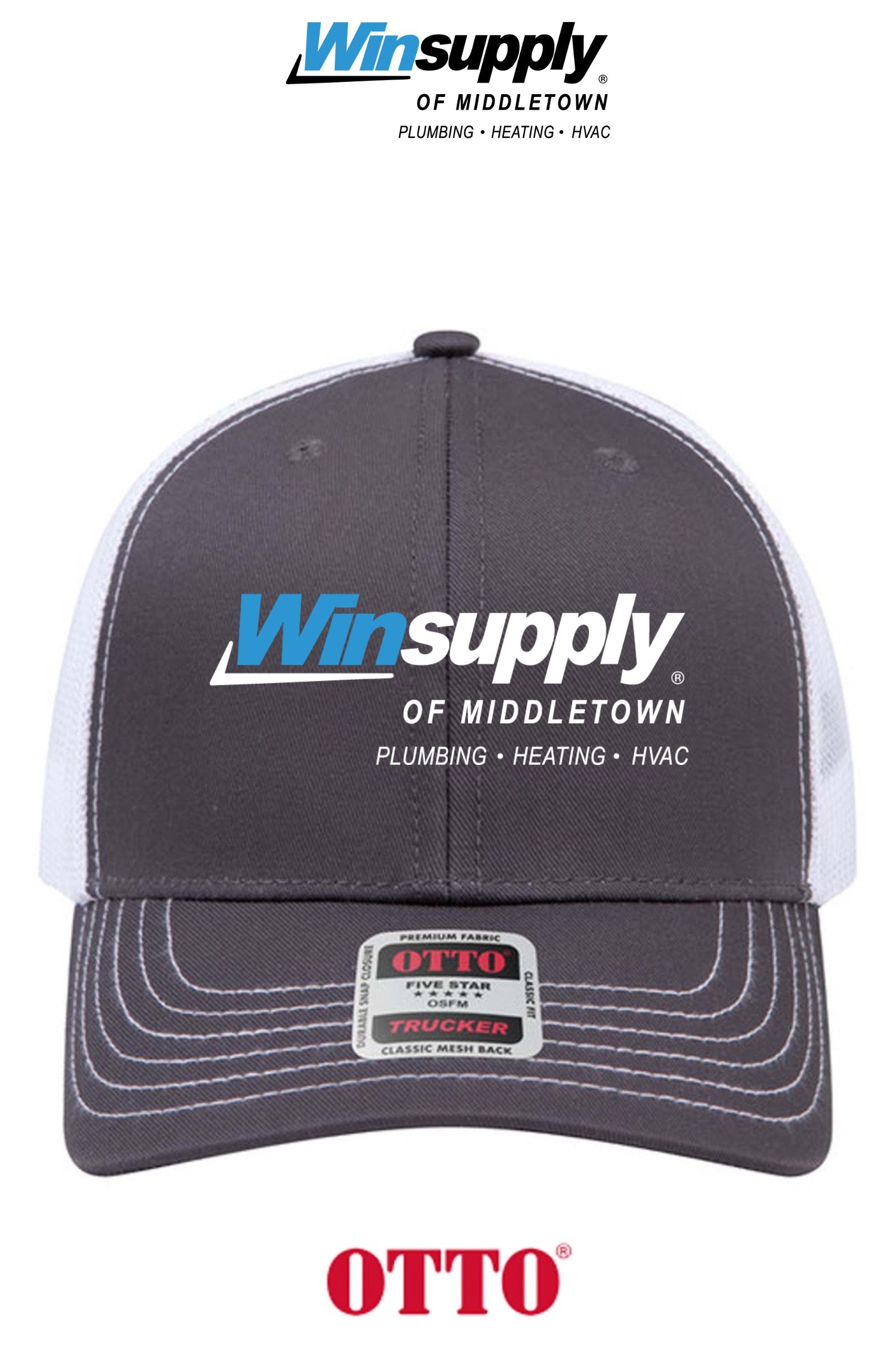 **BULK BUY SPECIAL** OTTO CAP® 6 Panel Mid Profile Mesh Back Trucker Hat - Winsupply of Middletown