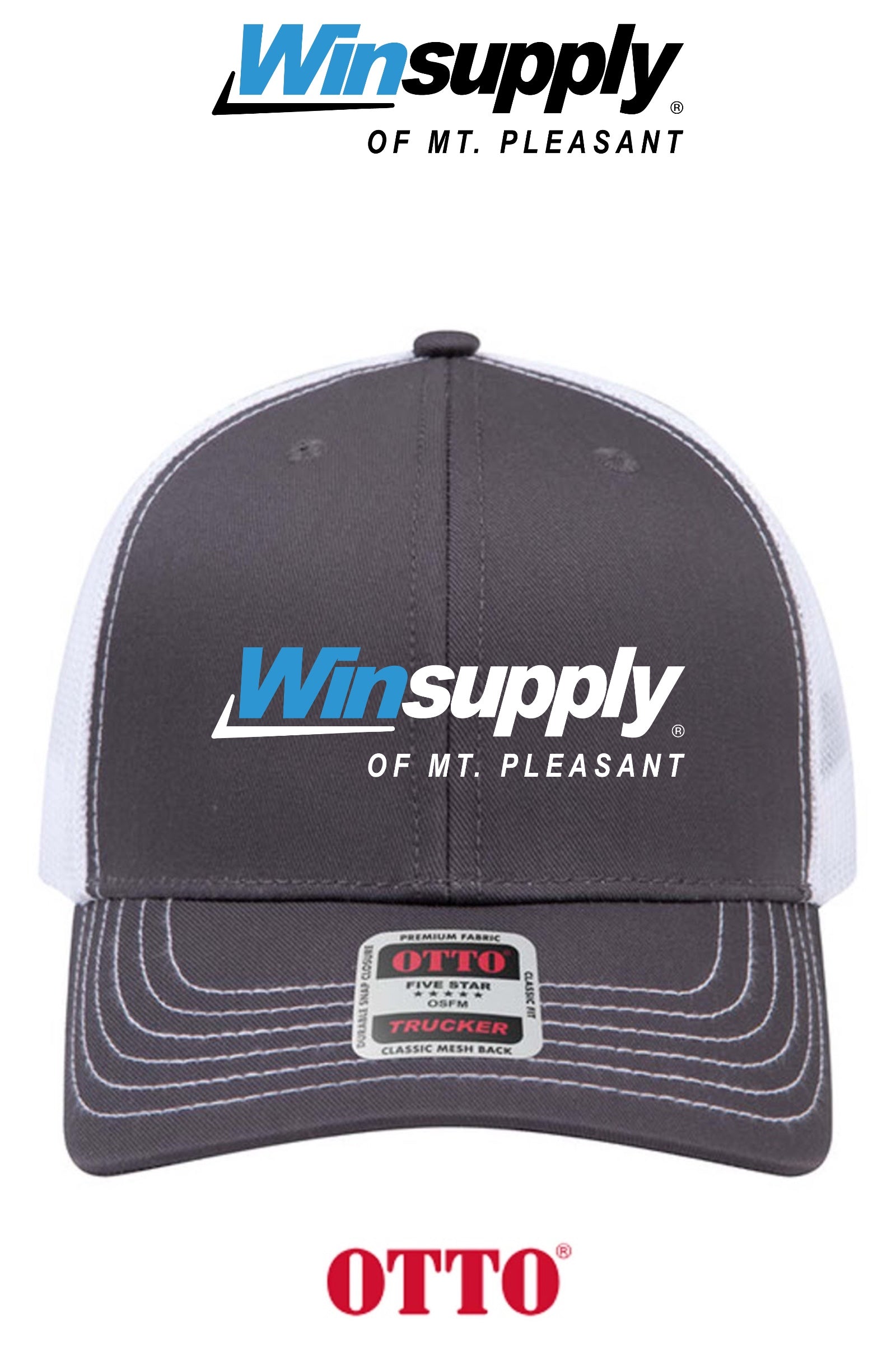 **BULK BUY SPECIAL** OTTO CAP® 6 Panel Mid Profile Mesh Back Trucker Hat - Winsupply of Mt. Pleasant