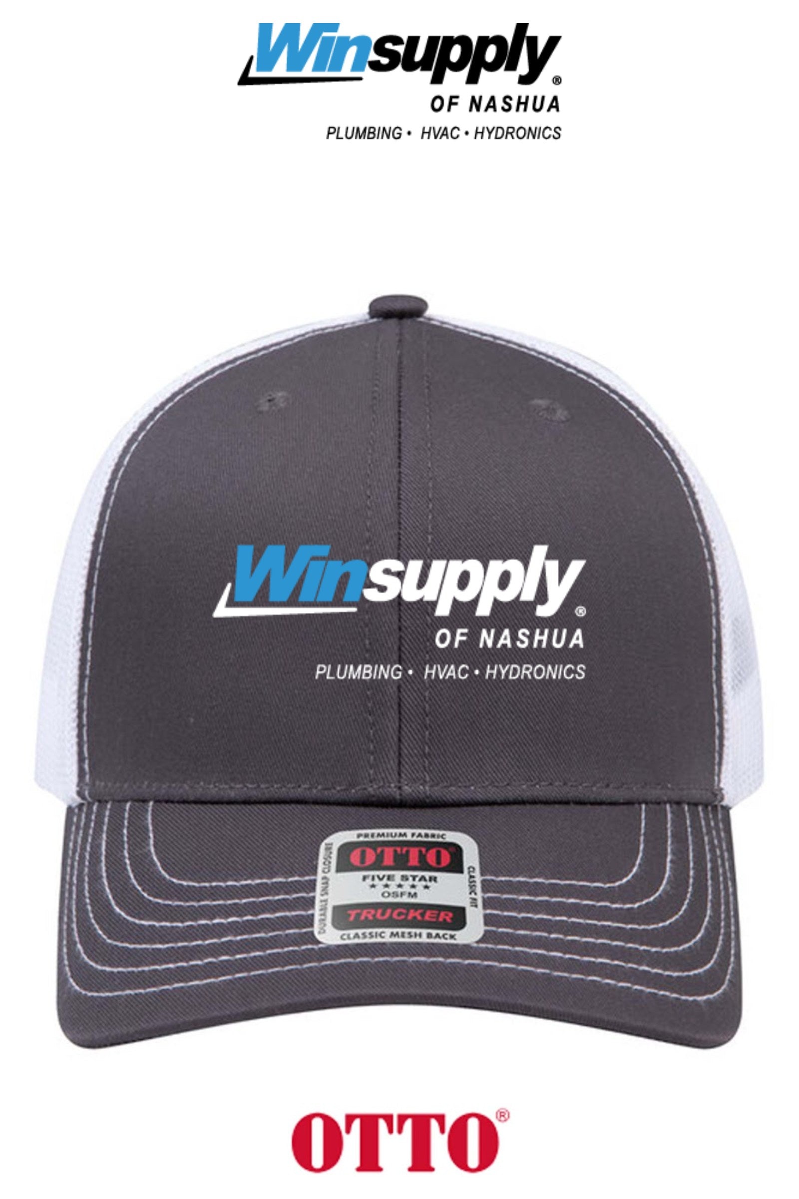 **BULK BUY SPECIAL** OTTO CAP® 6 Panel Mid Profile Mesh Back Trucker Hat - Winsupply of Nashua NH
