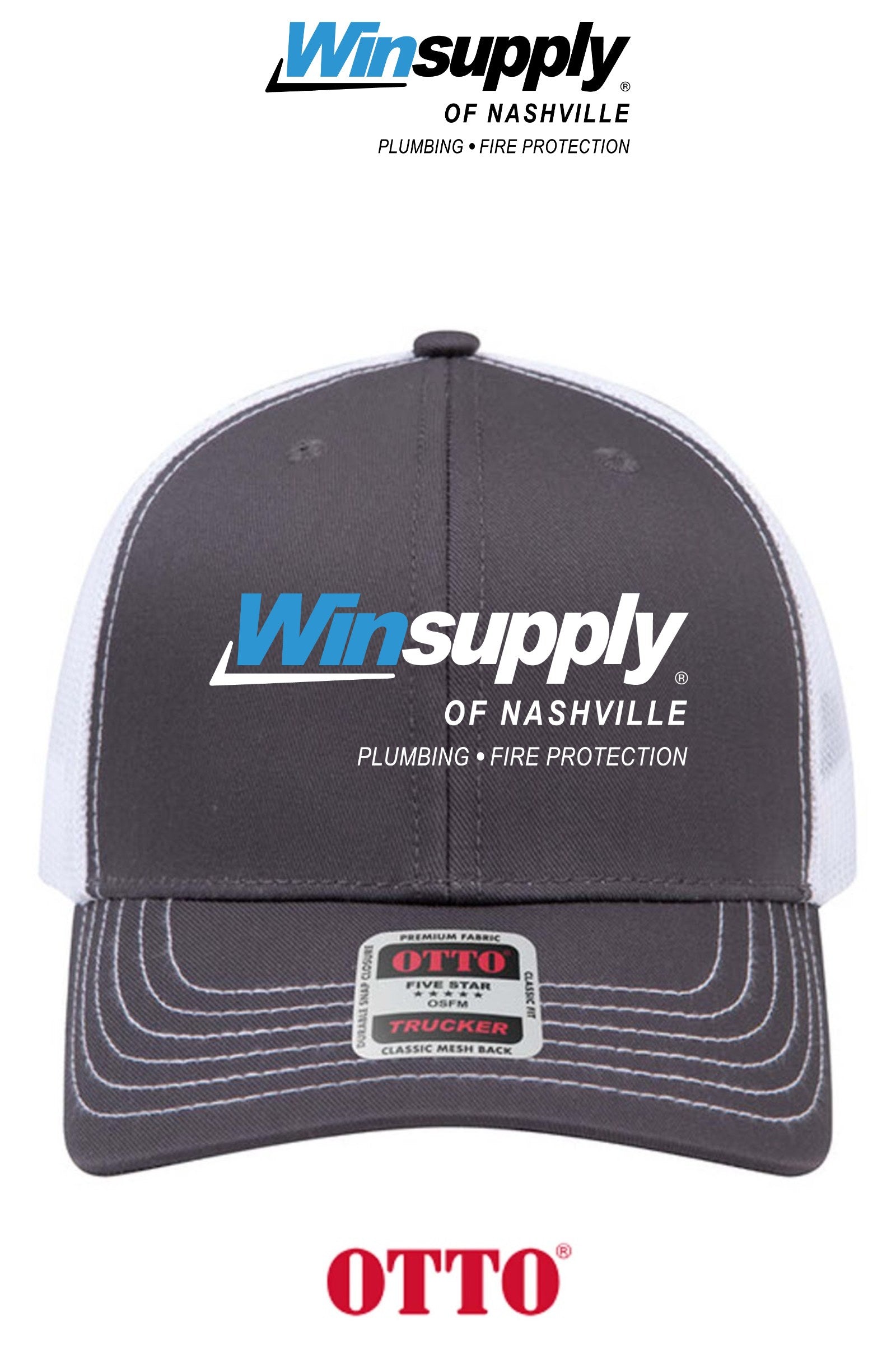 **BULK BUY SPECIAL** OTTO CAP® 6 Panel Mid Profile Mesh Back Trucker Hat - Winsupply of Nashville