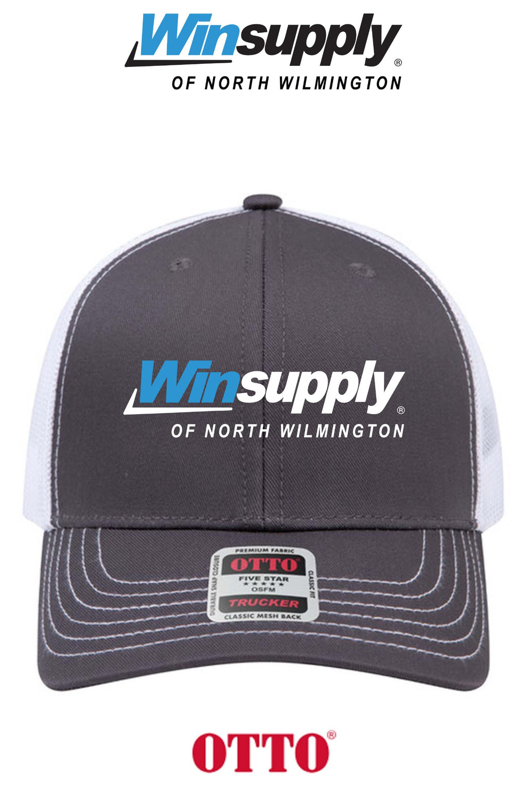 **BULK BUY SPECIAL** OTTO CAP® 6 Panel Mid Profile Mesh Back Trucker Hat - Winsupply N Wilmington NC