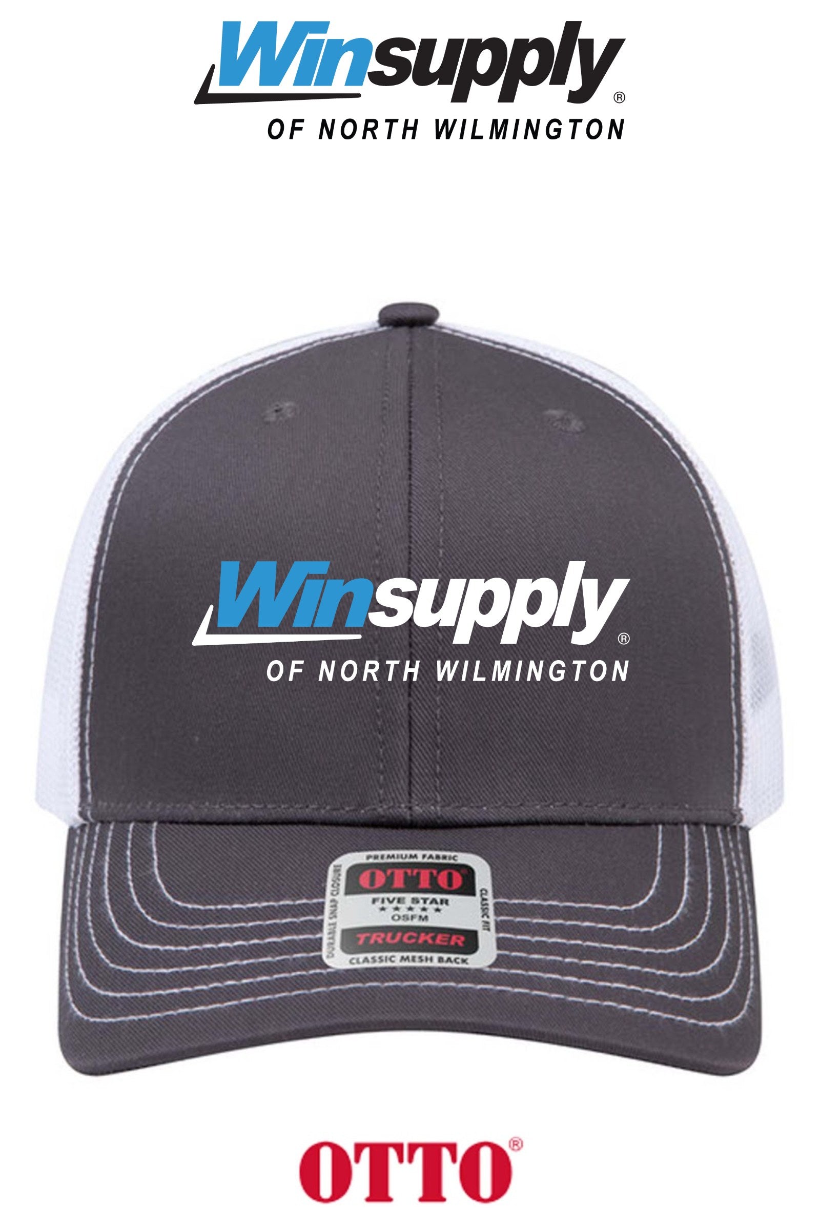 **BULK BUY SPECIAL** OTTO CAP® 6 Panel Mid Profile Mesh Back Trucker Hat - Winsupply N Wilmington NC