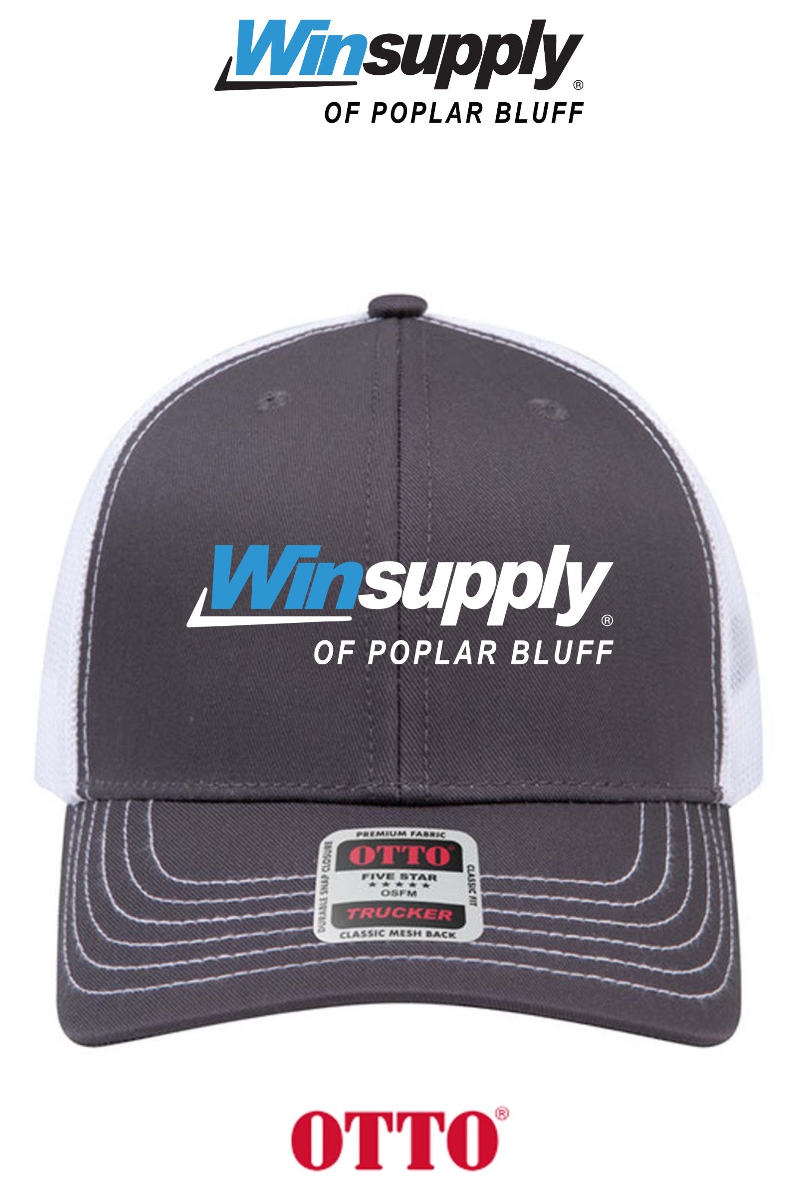 **BULK BUY SPECIAL** OTTO CAP® 6 Panel Mid Profile Mesh Back Trucker Hat - Winsupply of Poplar Bluff