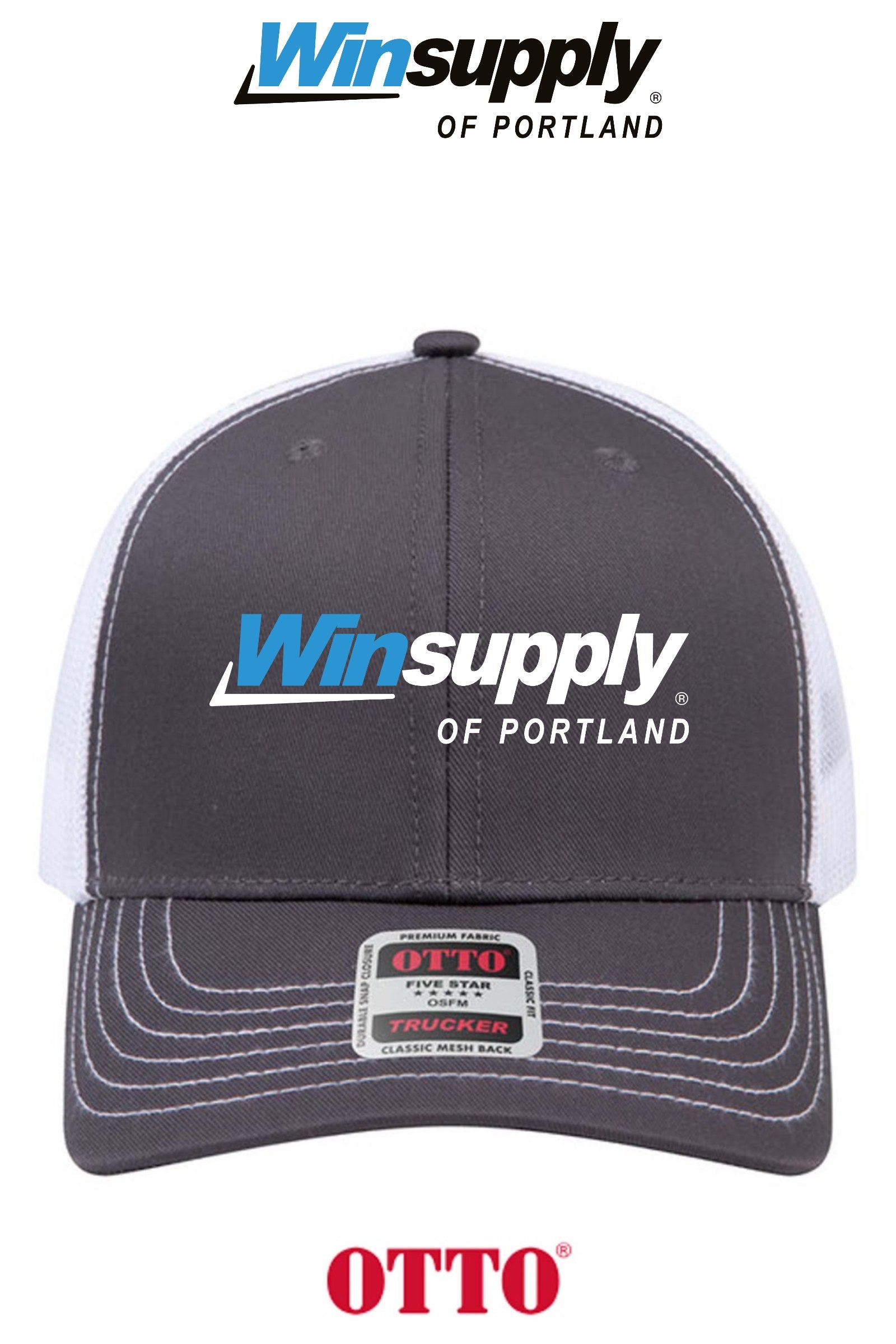 **BULK BUY SPECIAL** OTTO CAP® 6 Panel Mid Profile Mesh Back Trucker Hat - Winsupply of Portland